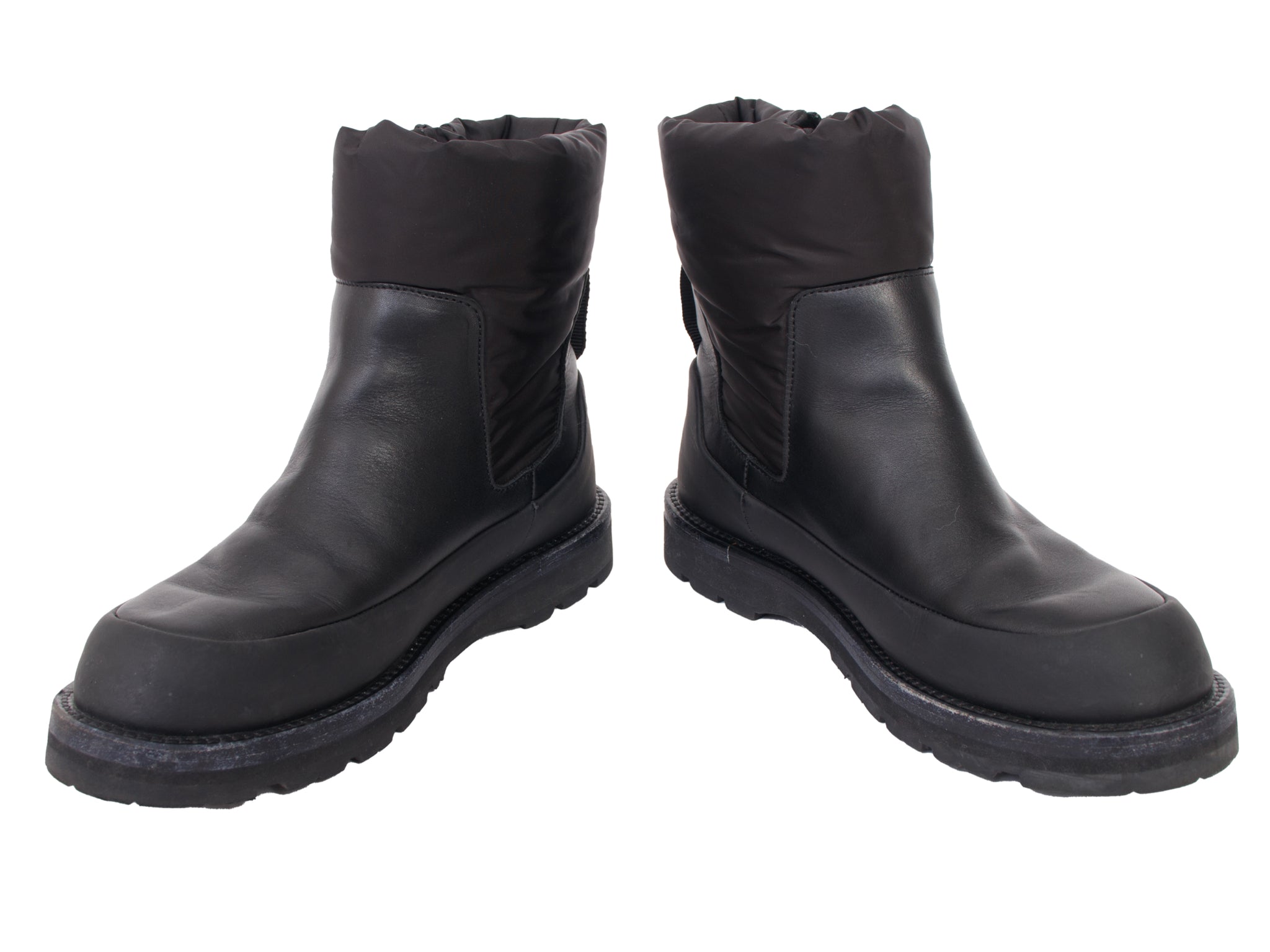 Moncler Leather &  Nylon Puffer Boots