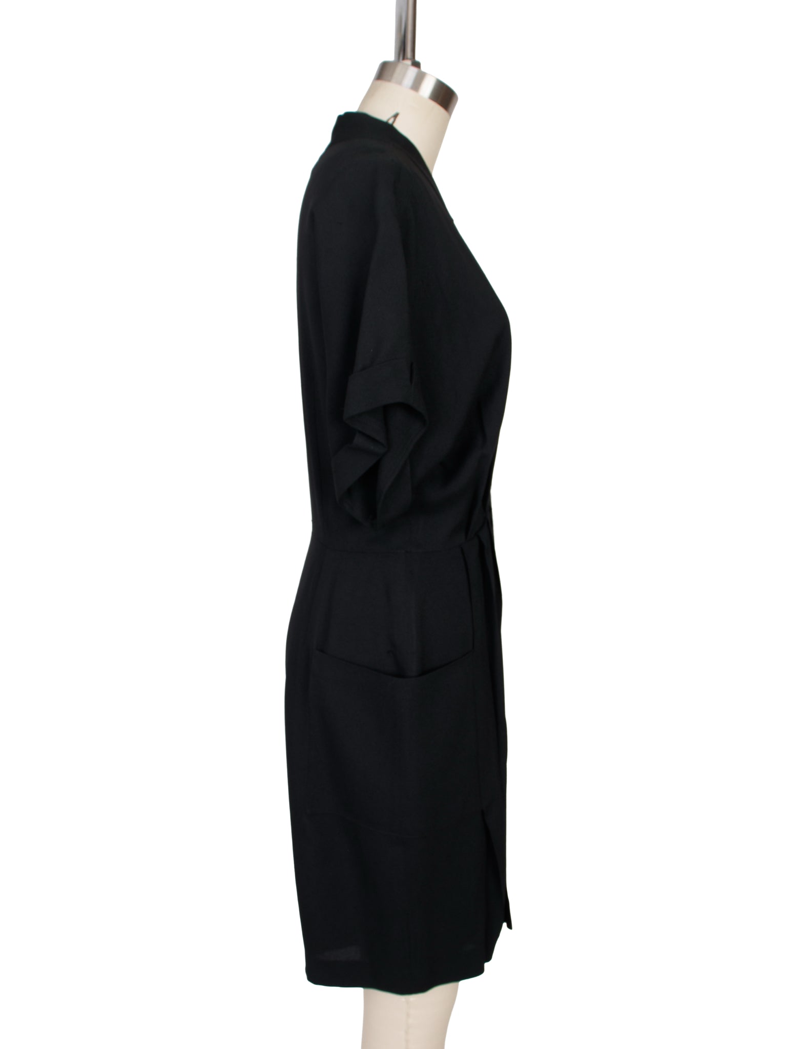 Norma Kamali Crepe Pleated Romper