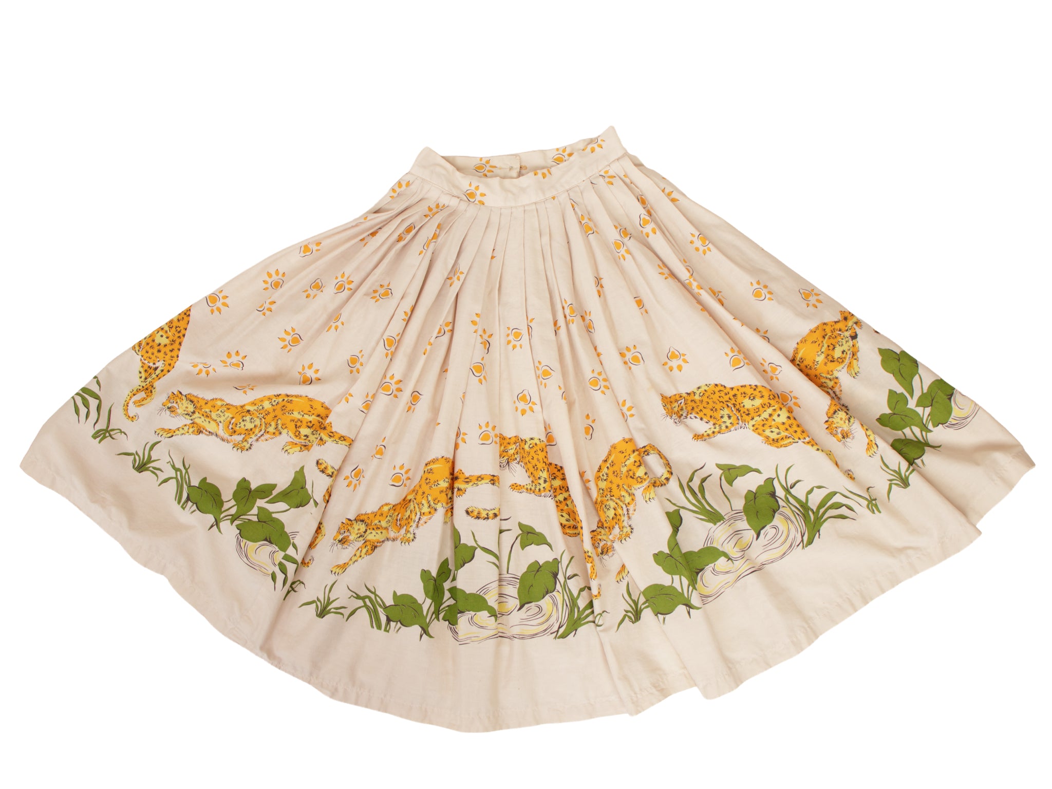 1950s Novelty Leopard Print Skirt
