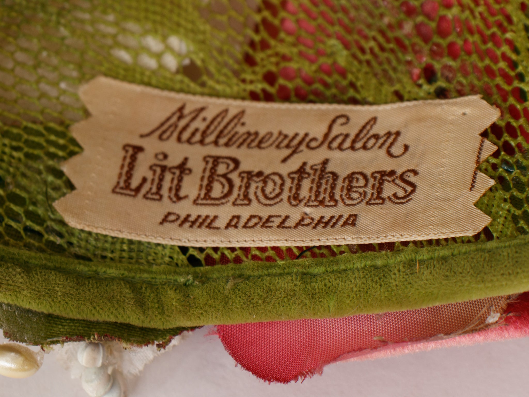 1960s Millinery Salon Lit Brothers Floral Toque Hat