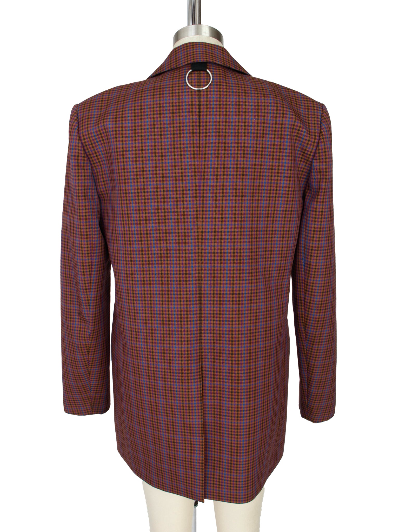 Tibi Gingham Pierced Blazer