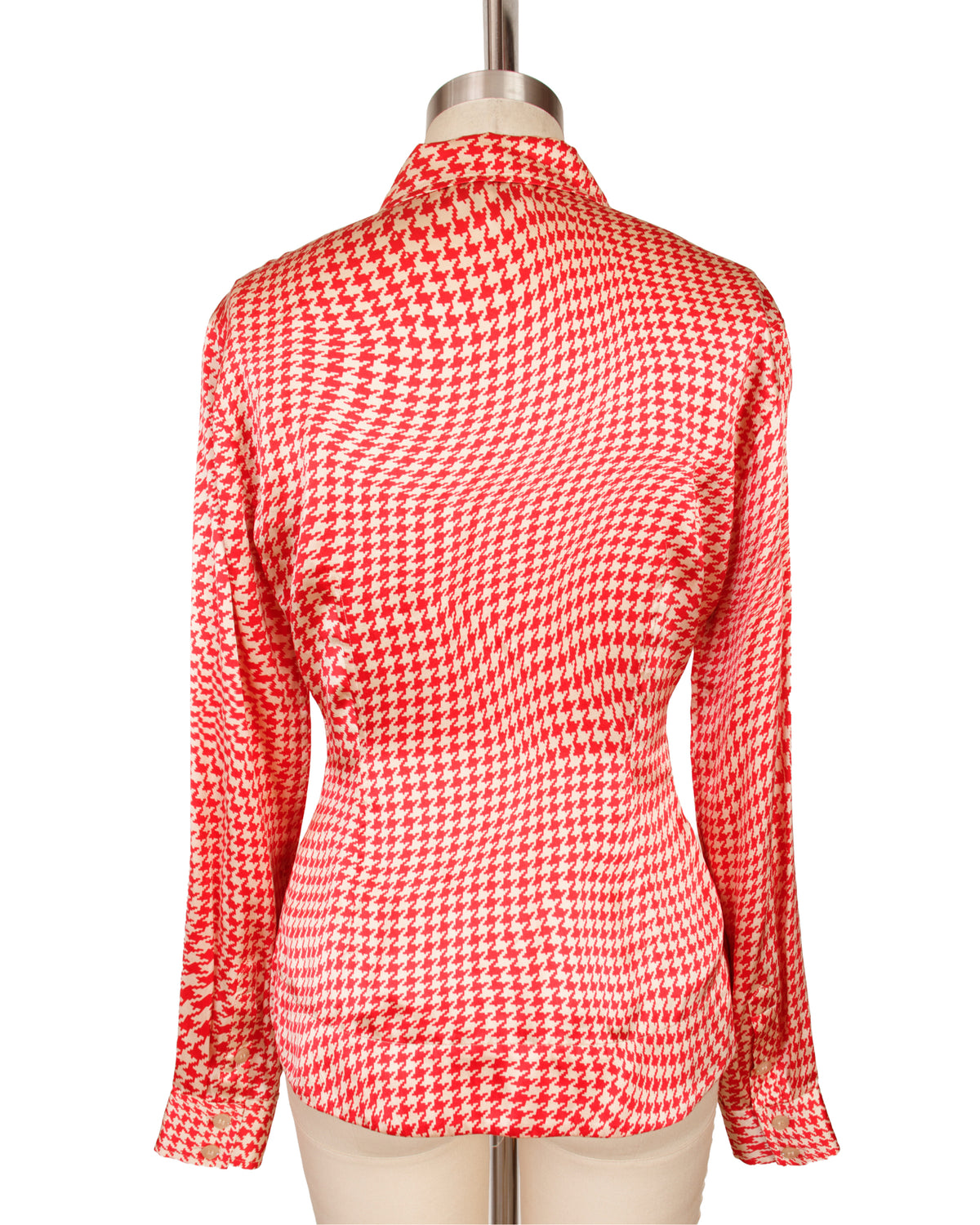 Ganni Silk Houndstooth Shirt