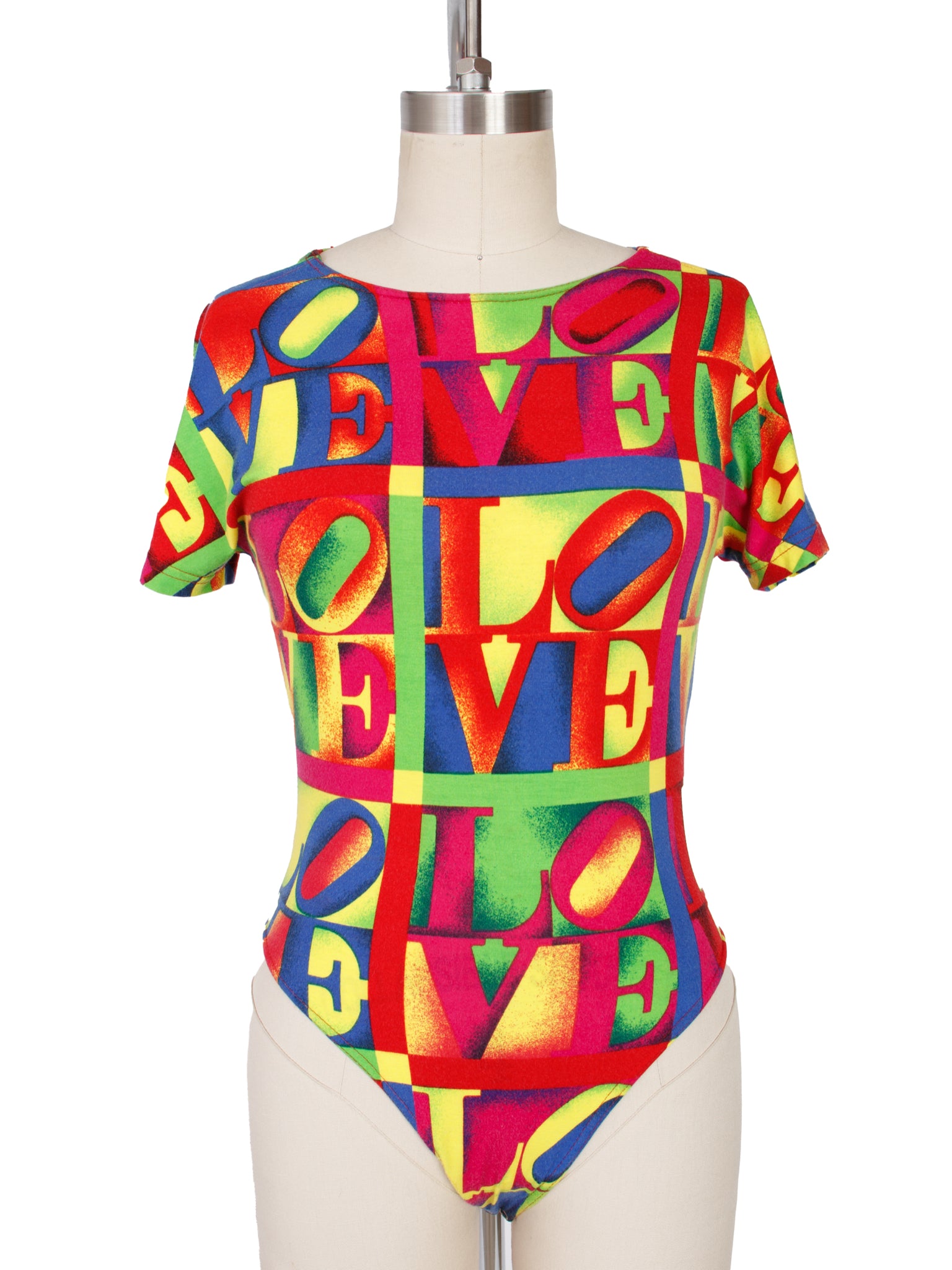 S/S 1991 Versace  Love Pop Art Print Bodysuit
