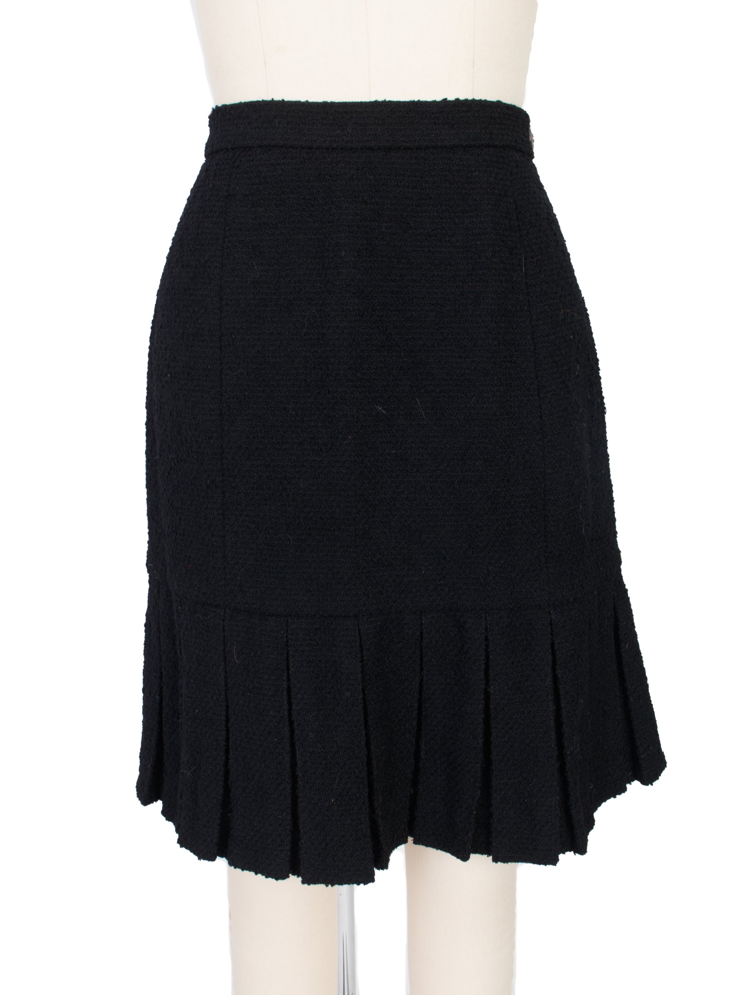 A/W 1997 Chanel Wool Bouclé Pleated Skirt