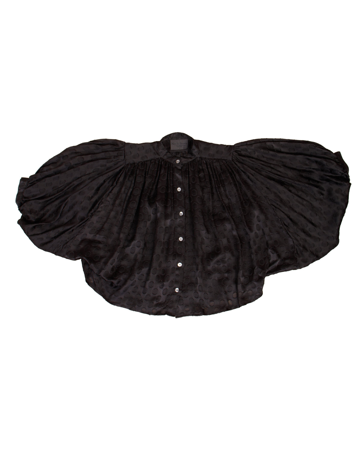 No. 6 Silk Polka Dot Pleated Blouse