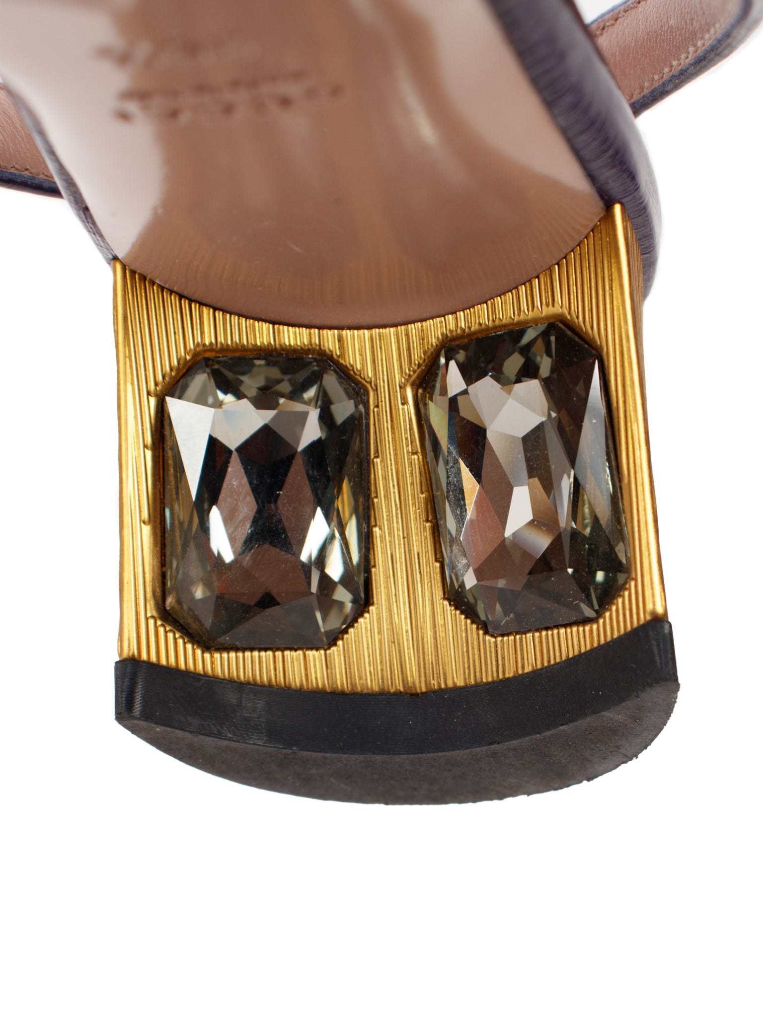 Gucci Eel Skin Embellished Slingbacks