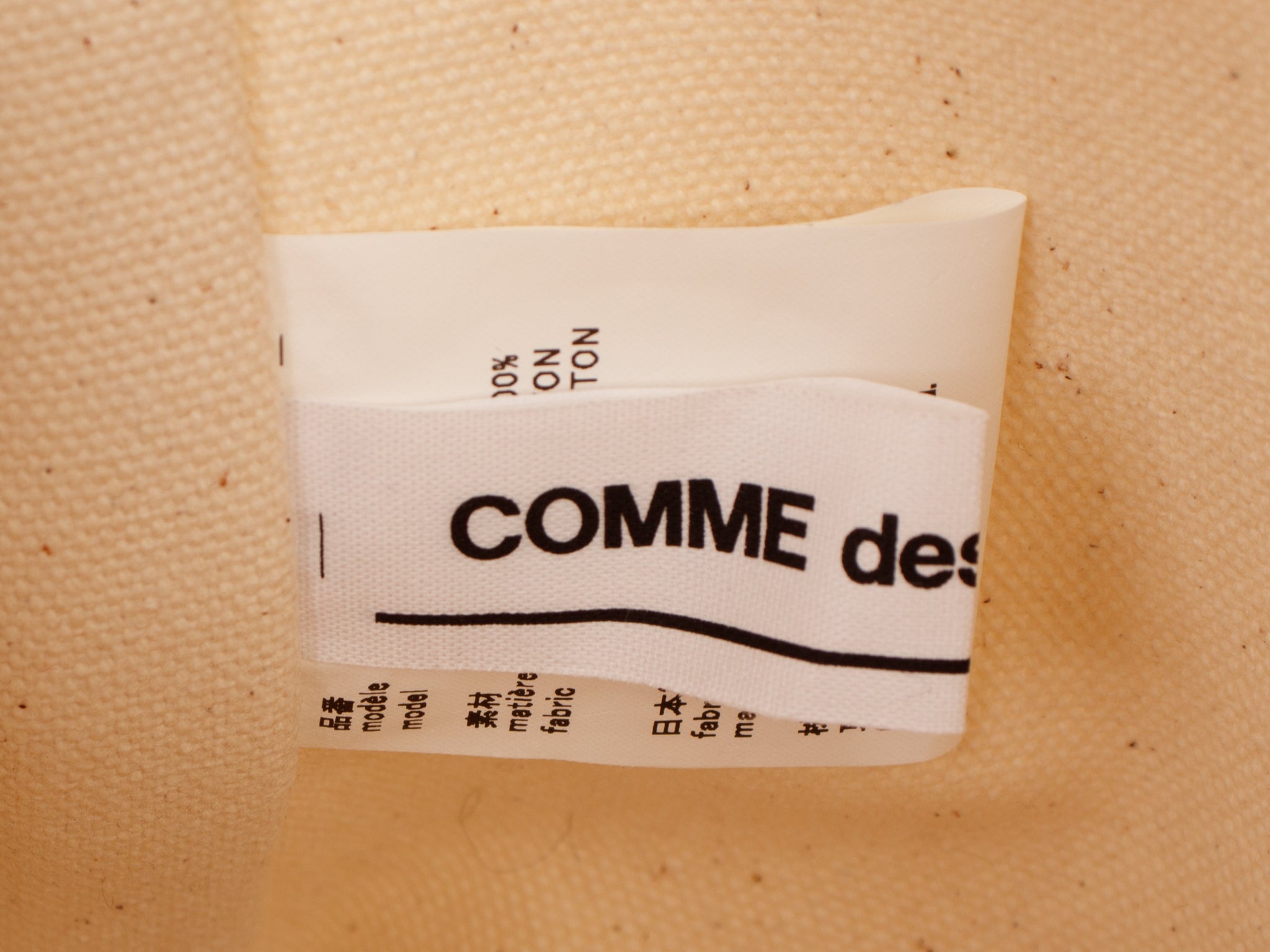 Comme des Garcons Canvas Check Mini Tote Bag