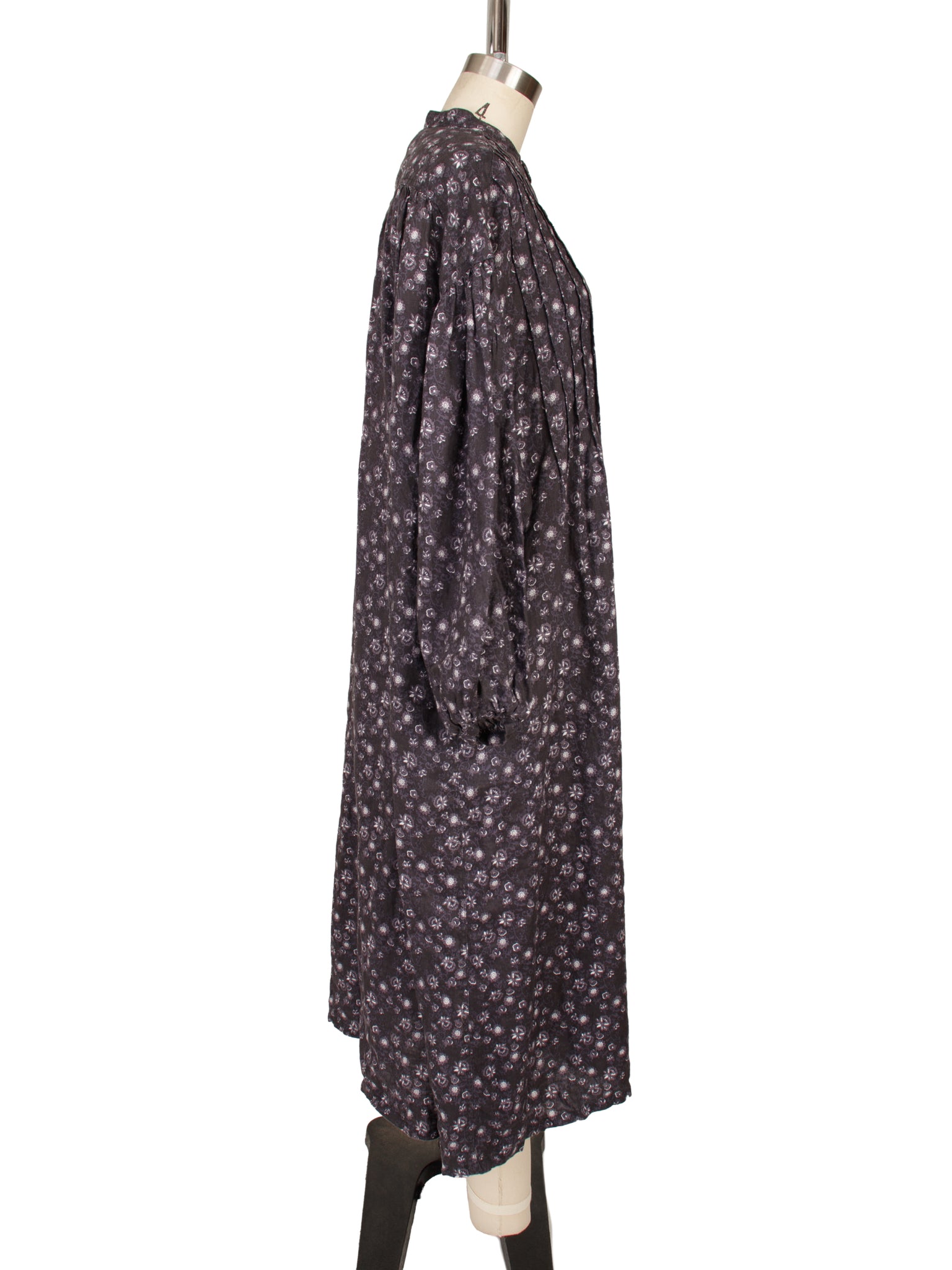 Ichi Antiquites Linen Floral Dress