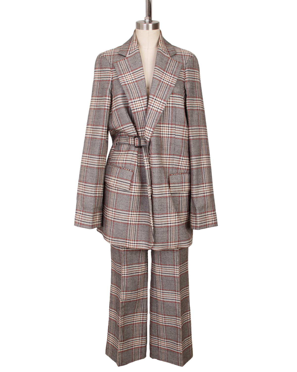 AW18 Joseph Wool Check Pantsuit