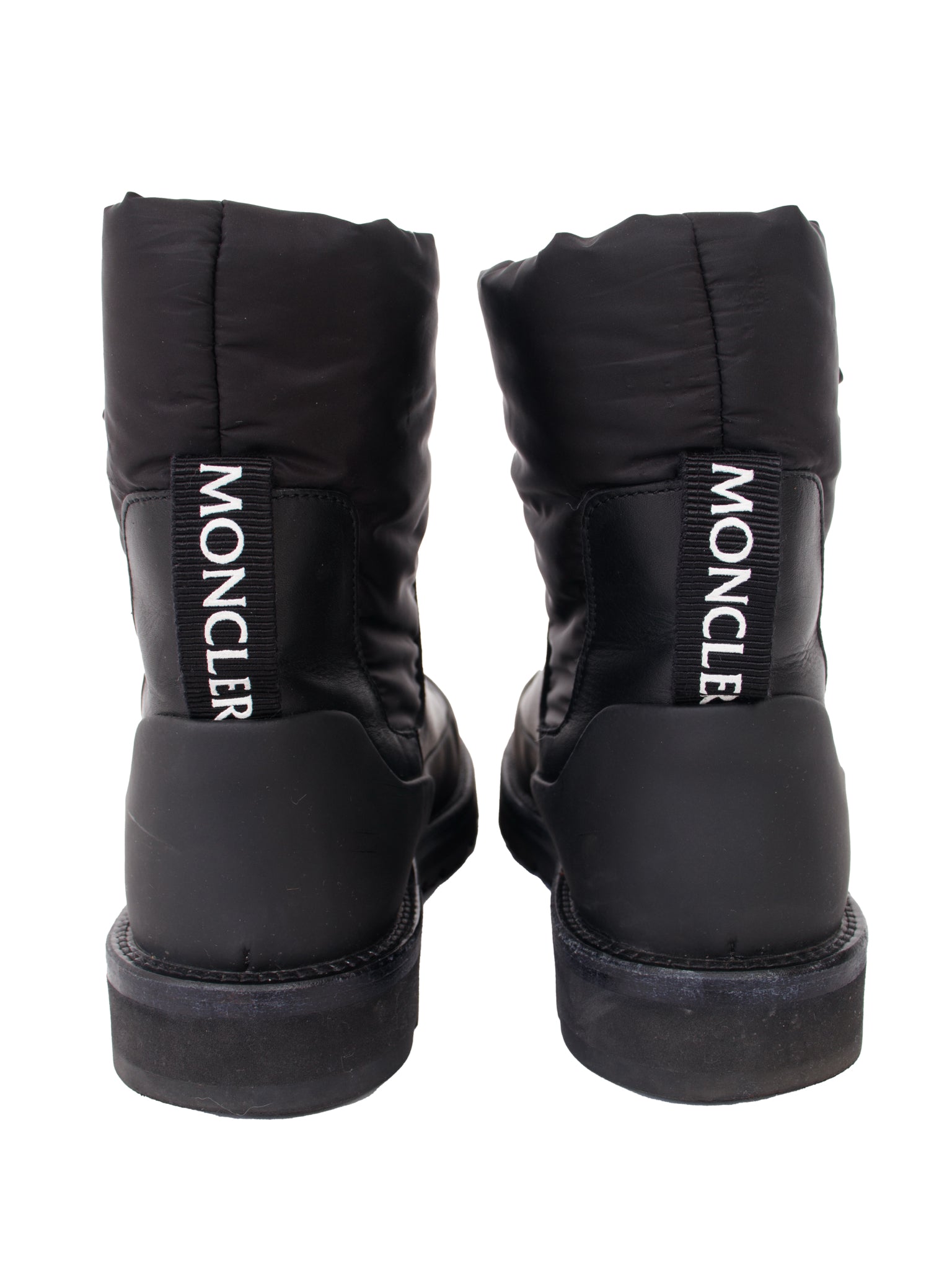 Moncler Leather &  Nylon Puffer Boots