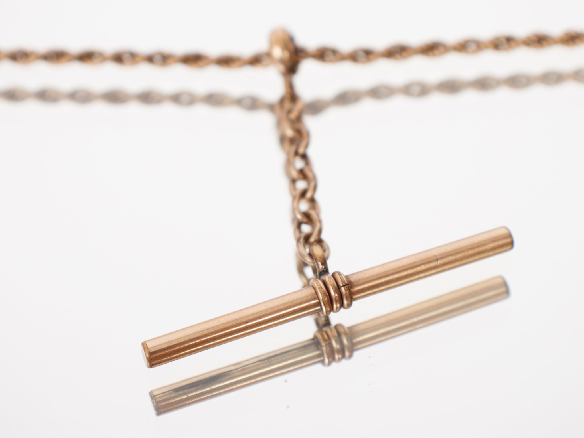 Victorian Sapphire Bezel & Gold Plated Watch Chain