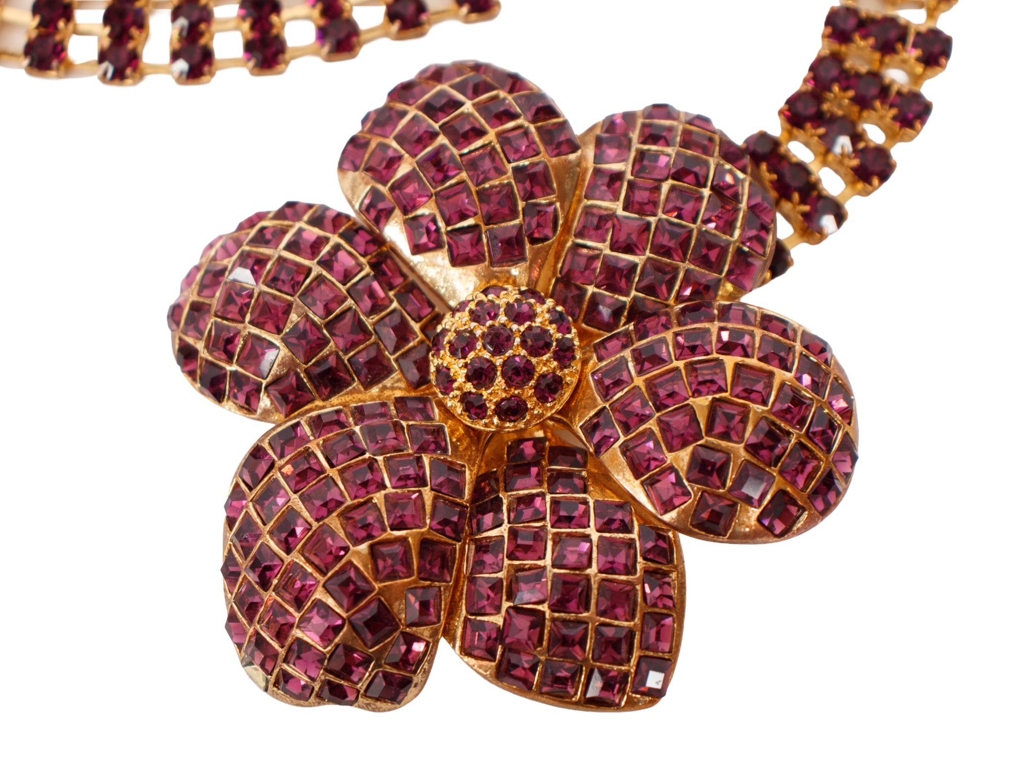 Costume Floral Rhinestone Belt