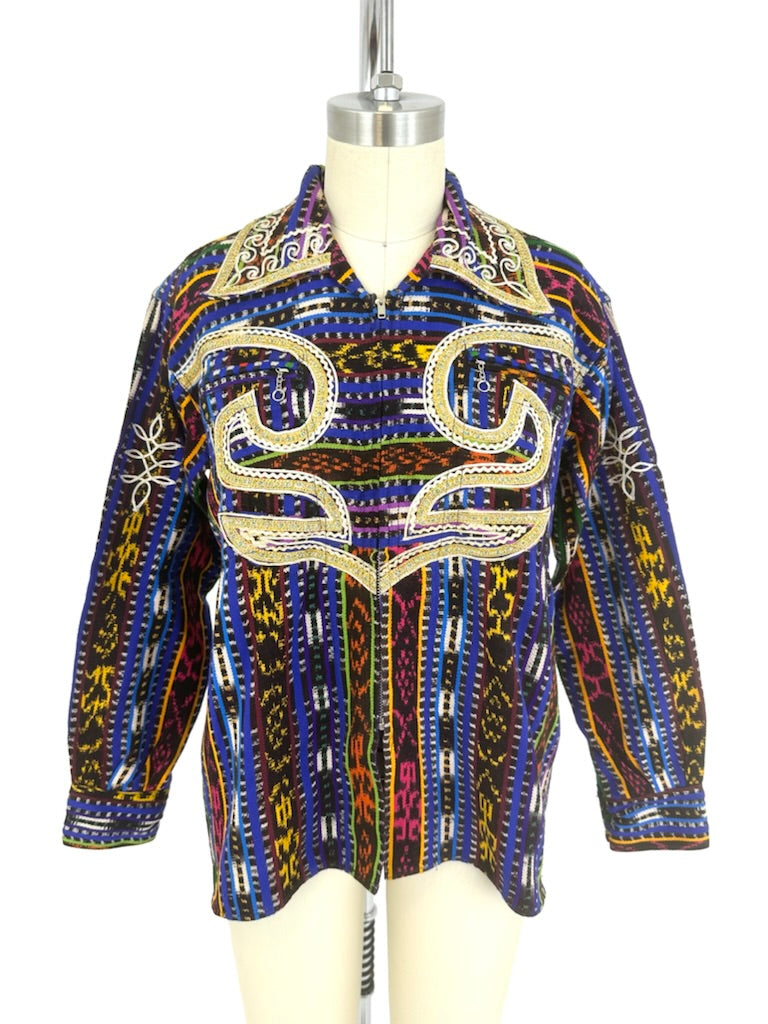70s Handwoven Embroidered Jacket