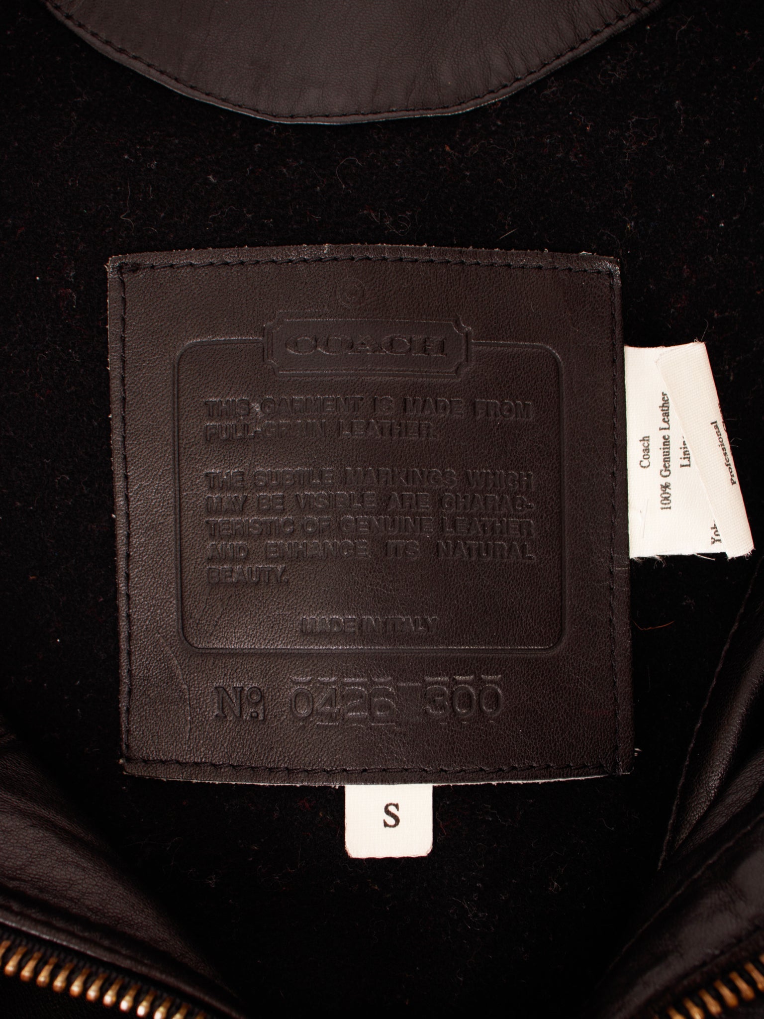 Coach Italian Leather Hooded Coat