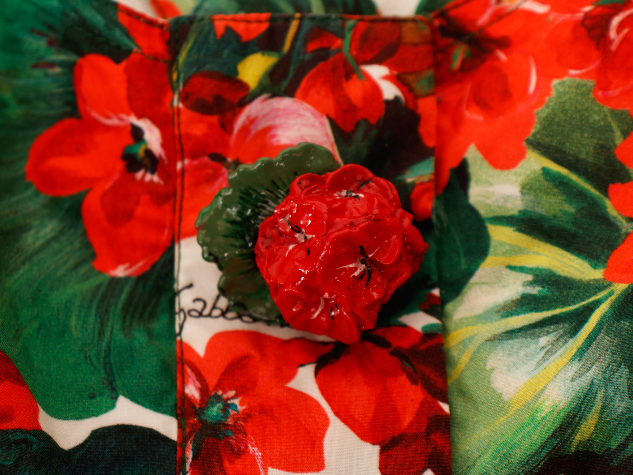 Dolce & Gabbana Geranium Print Dress