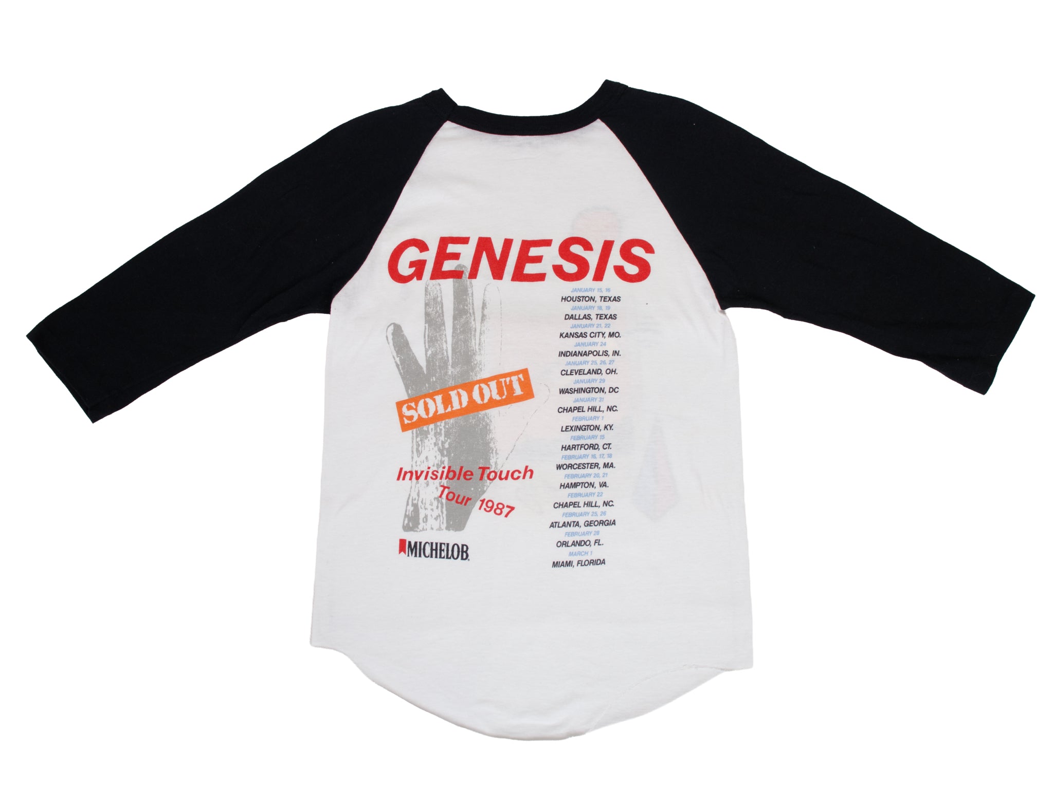 Genesis Invisible Touch '87 Tour Raglan Tee