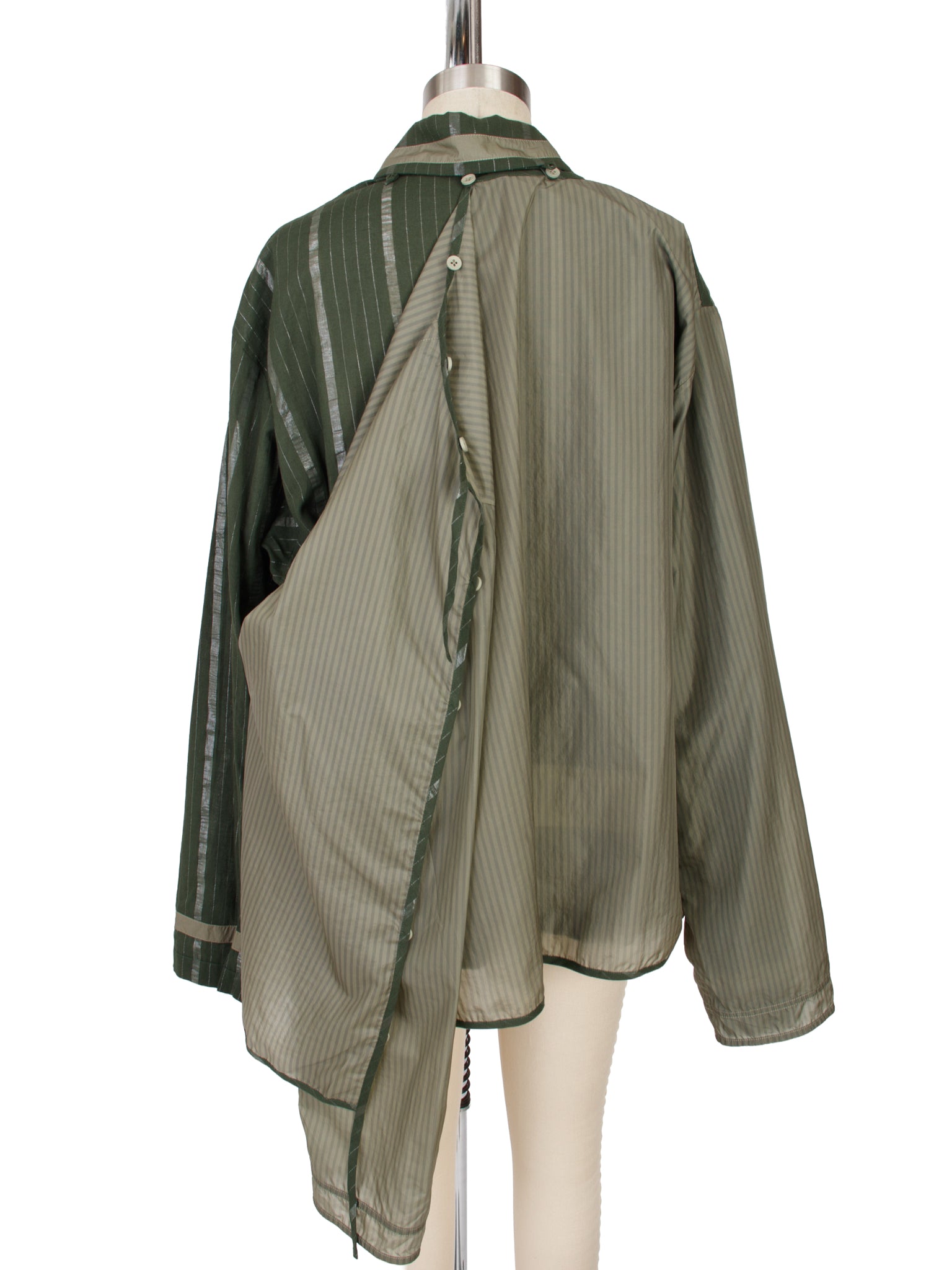 Craig Green Nylon Cotton Striped Layered Jacket