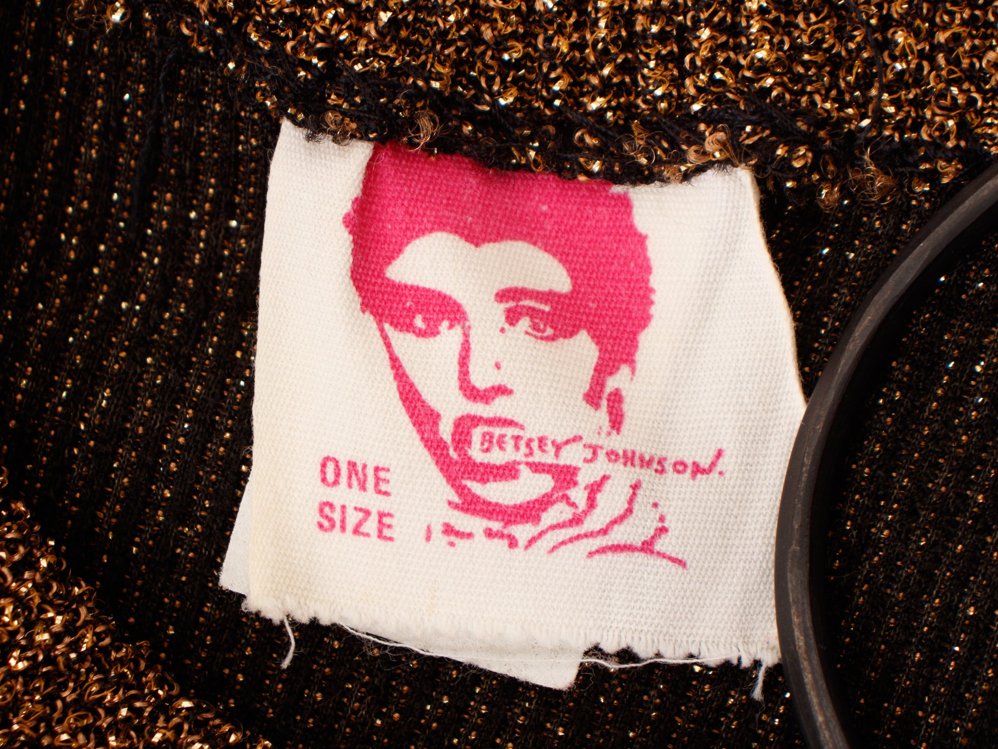 1980s Betsey Johnson Punk Label Metallic Lurex Dress