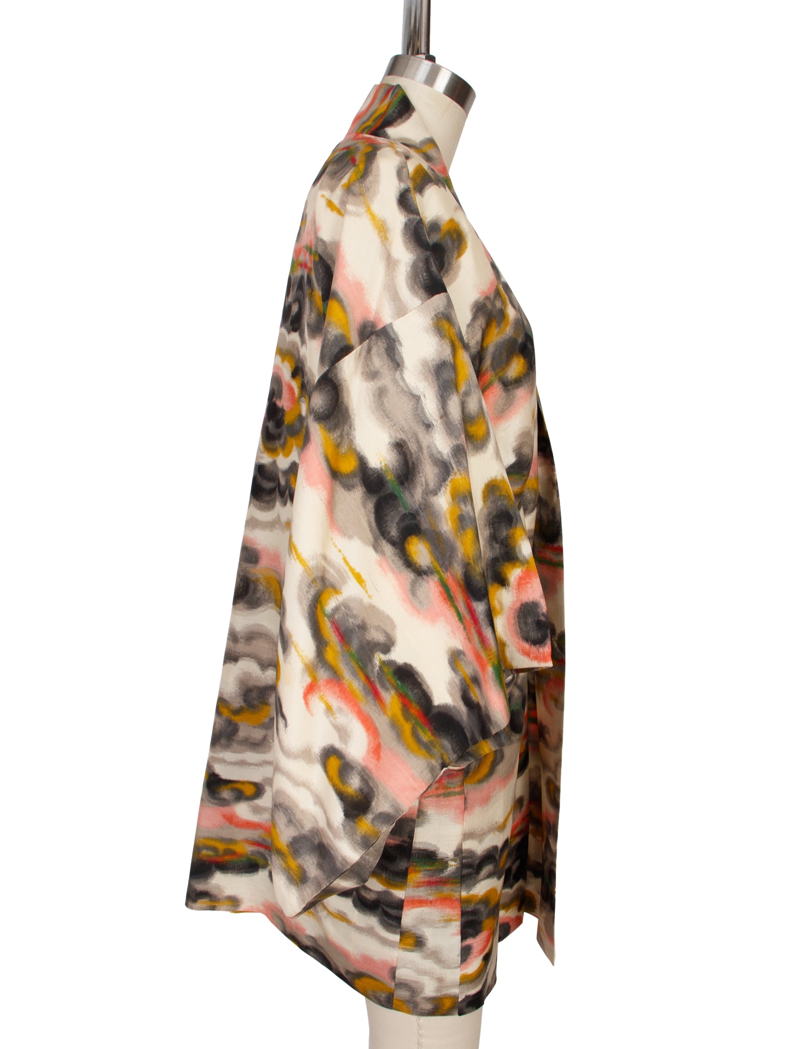 Japanese Silk Cloud Pattern Haori yellowing