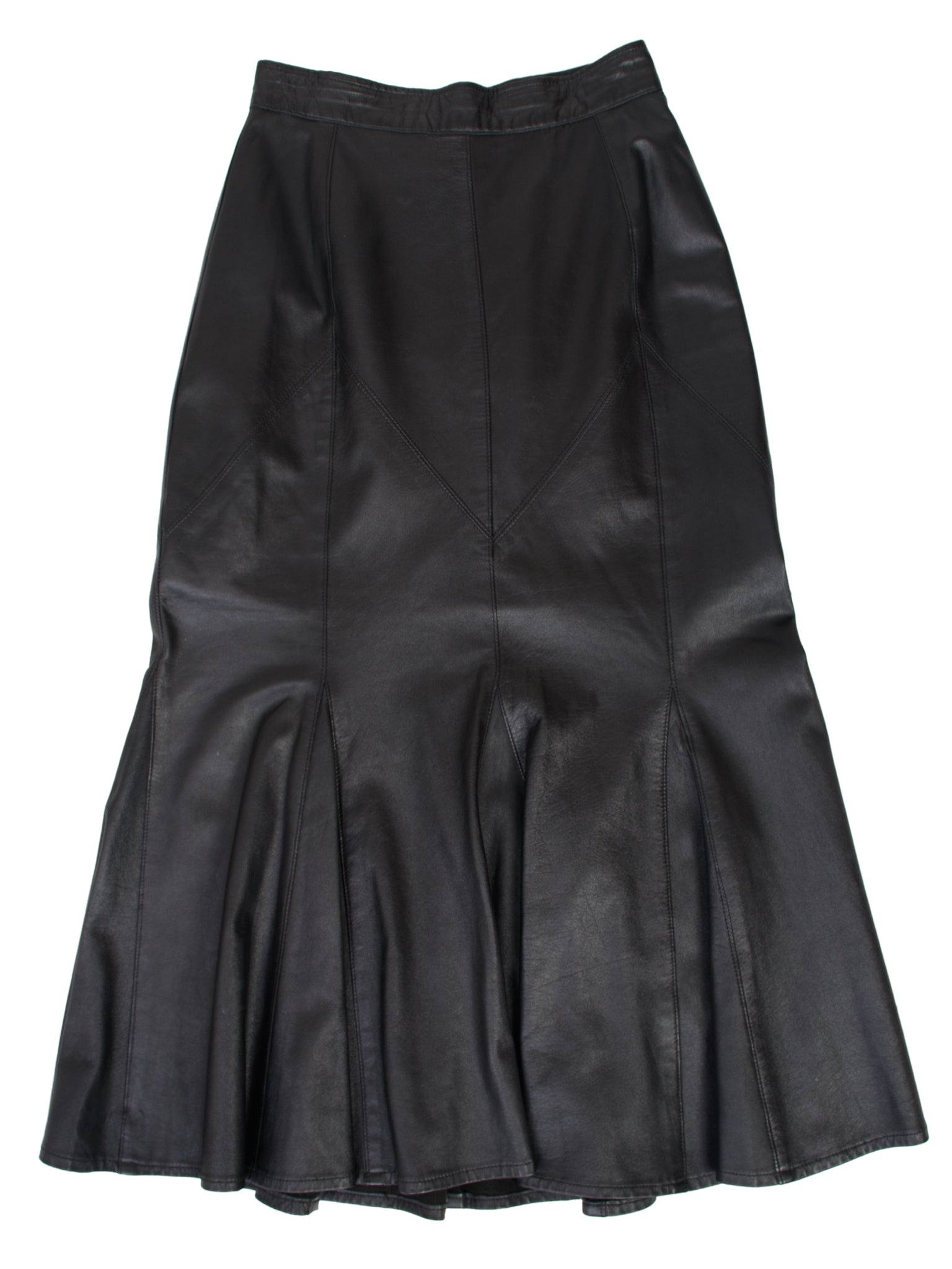 Penny Howson Leather Mermaid Hem Skirt