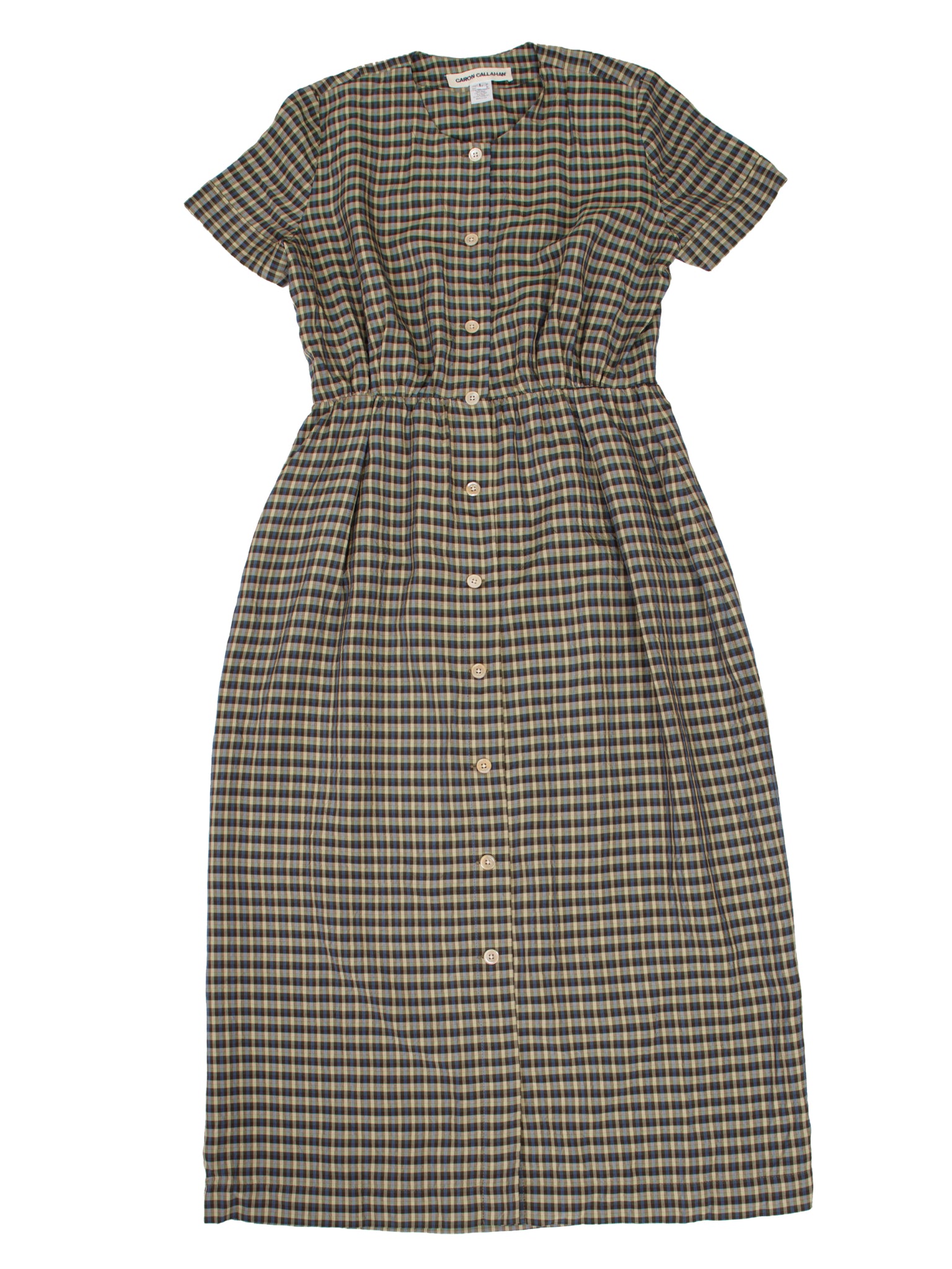 Caron Callahan Rosetta Woven Plaid Dress