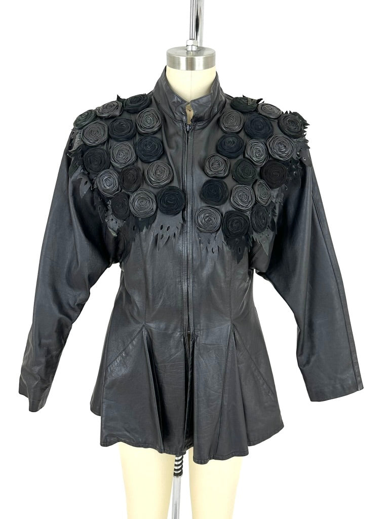 80s Avant Garde Leather Jacket | Mercy Vintage