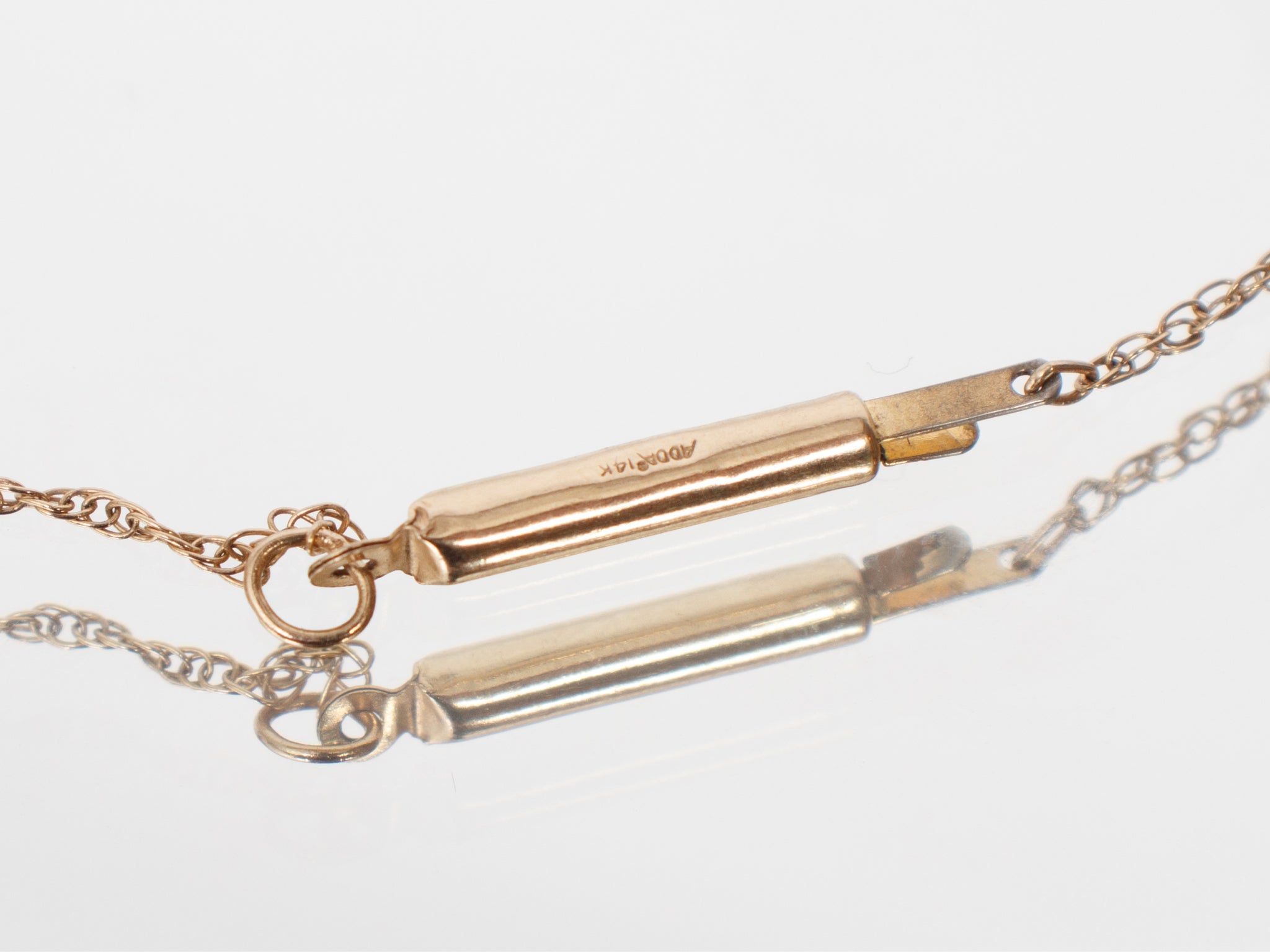 14k Gold Four Sphere Rope Chain Necklace