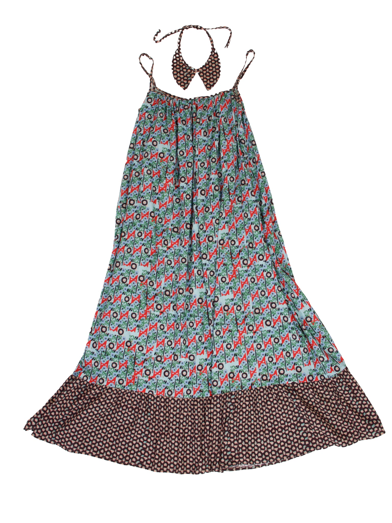 State Mix Print Maxi Dress + Matching Collar Necklace