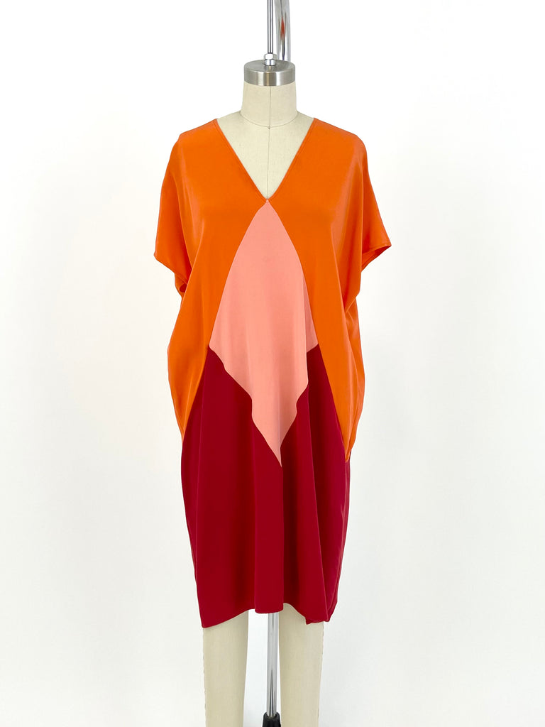 Zero + Maria Cornejo Silk Color Block Dress