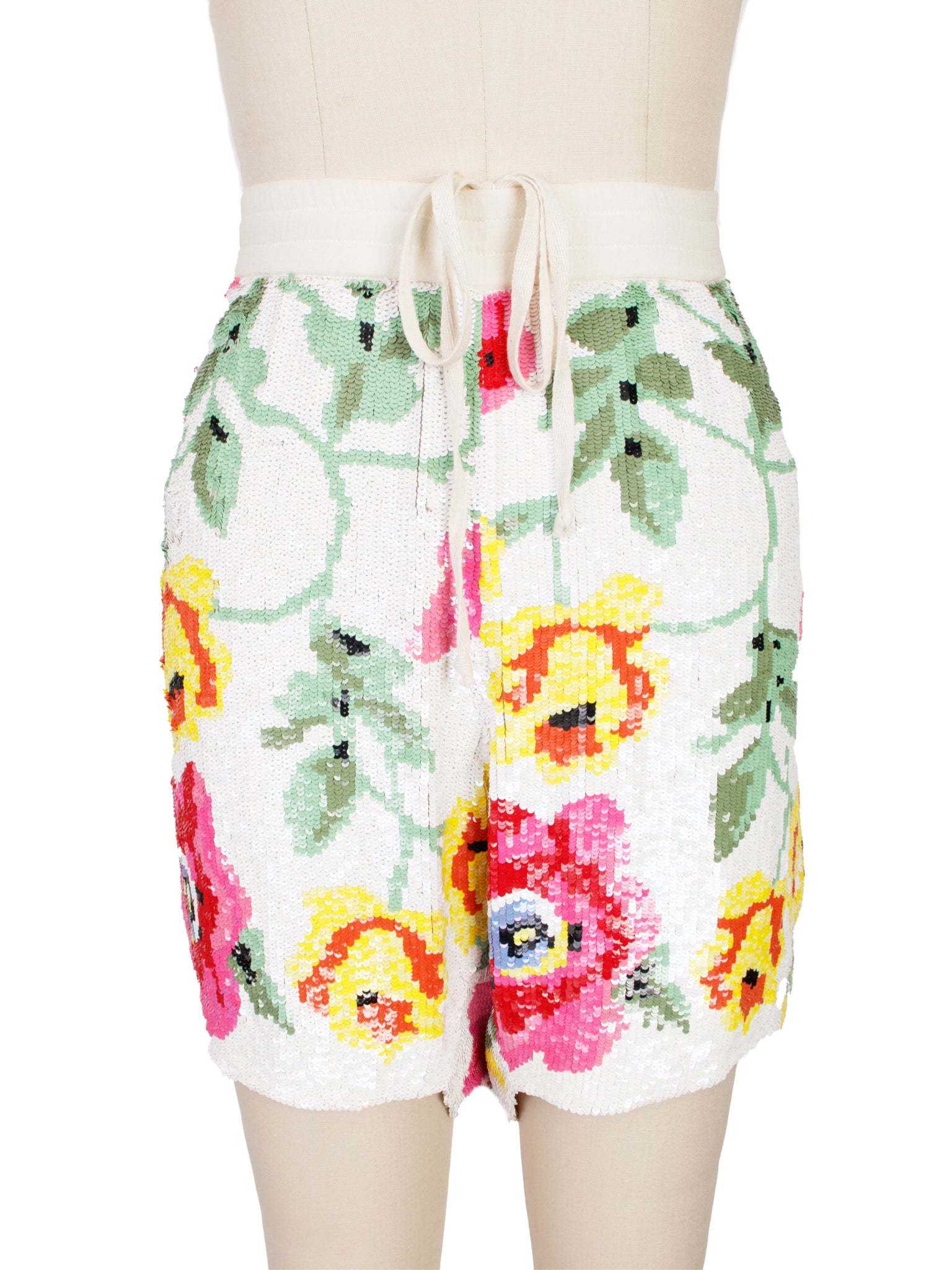Ashish Sequin Floral Shorts