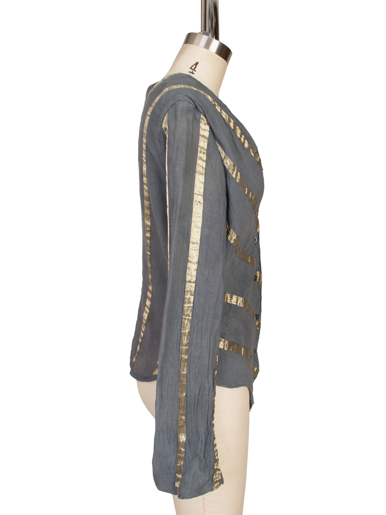Vivenne Westwood Anglomania Gauze & Lamé Stripe Shirt