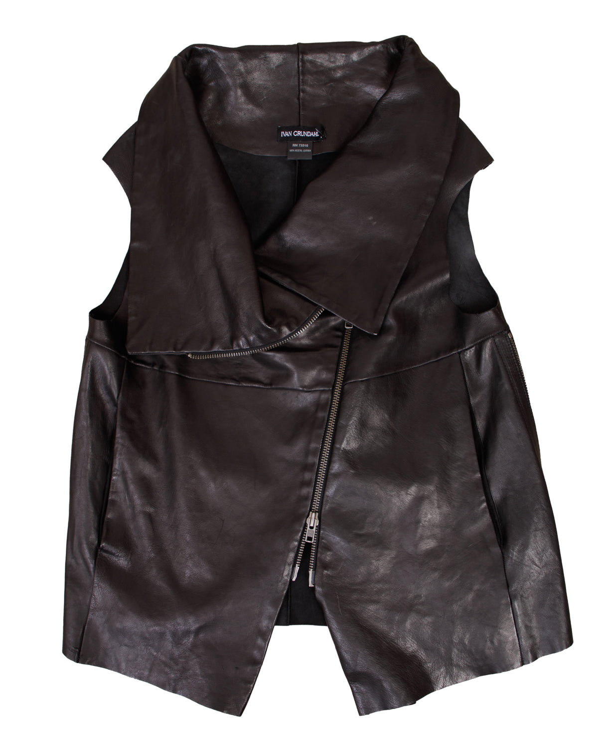 Ivan Grundahl Leather Multi-Zip Vest*