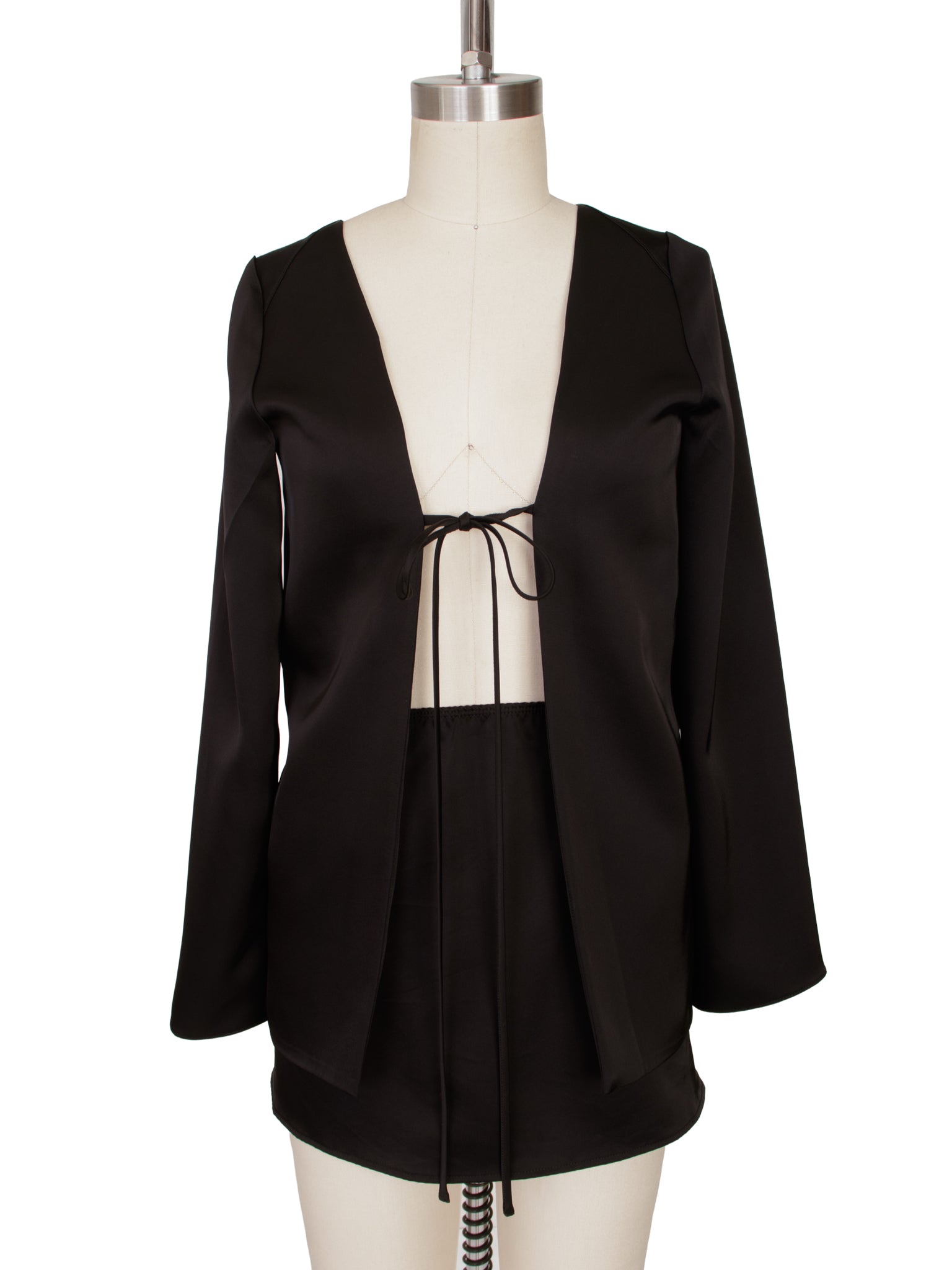 Leset Tie Blouse & Mini Skirt Set