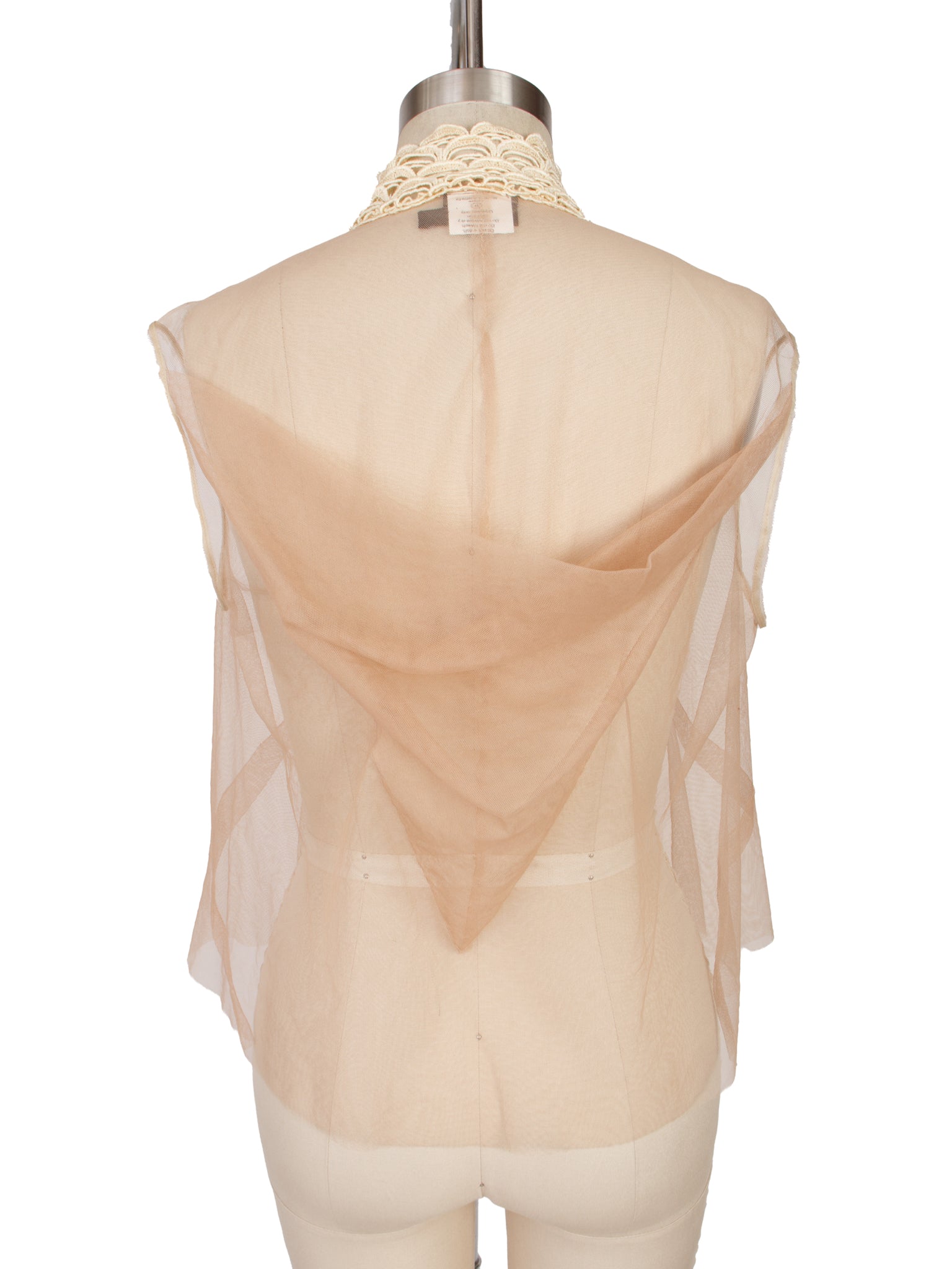 Akira Tulle & Guipure Lace Hooded Vest