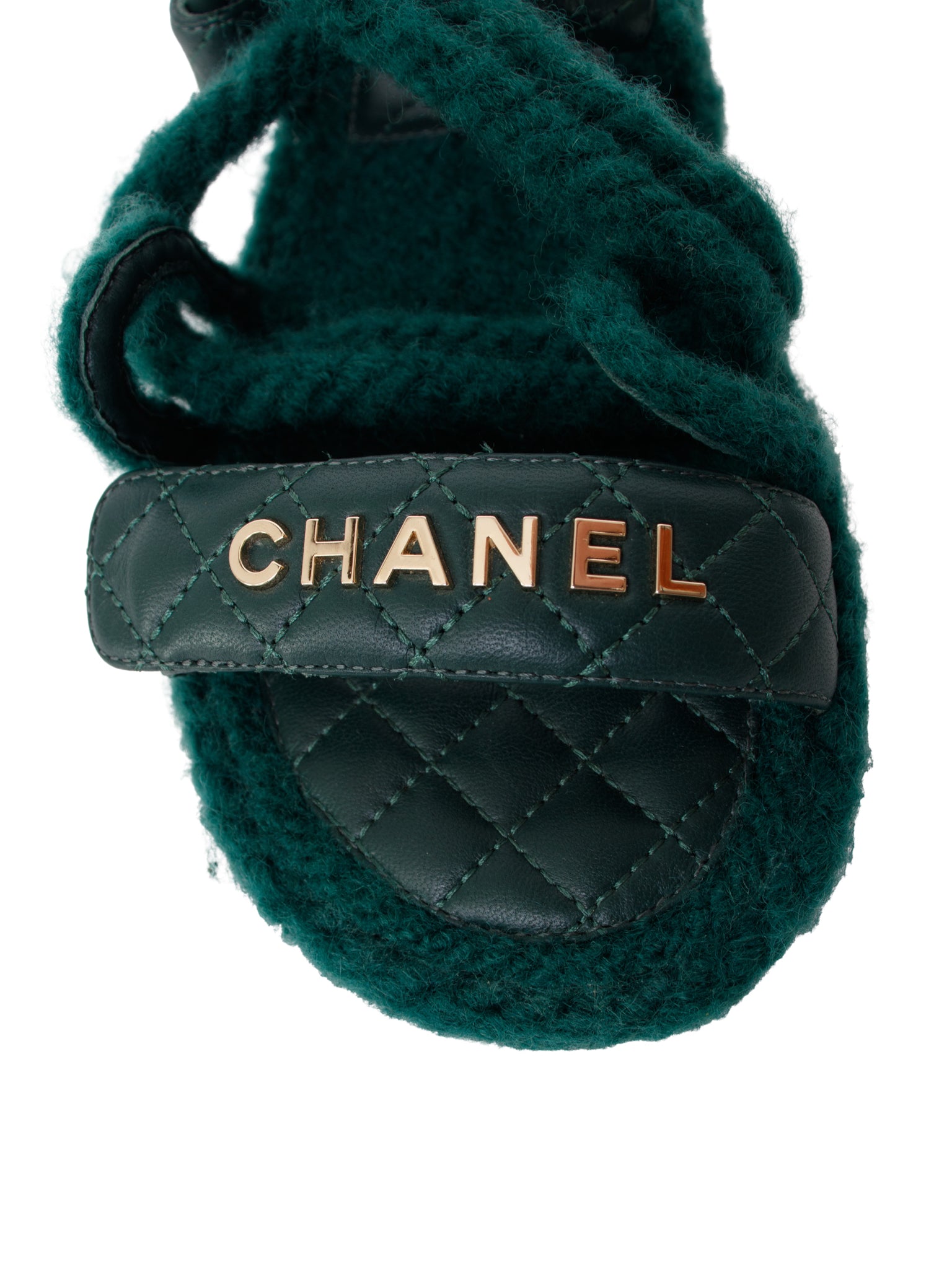 Chanel Lambskin Quilted Interlocking CC Sandals