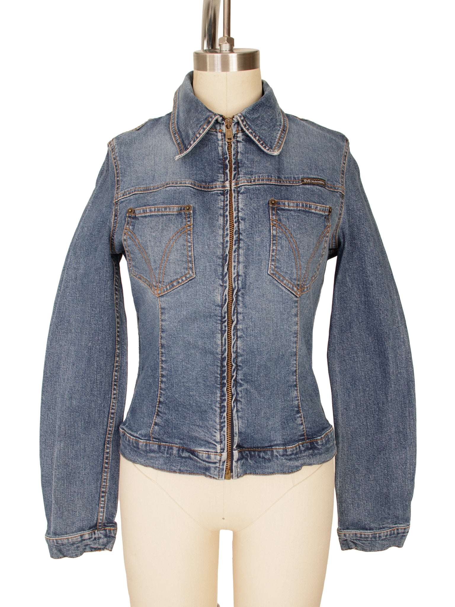 D&G Fitted Denim Zip Jacket