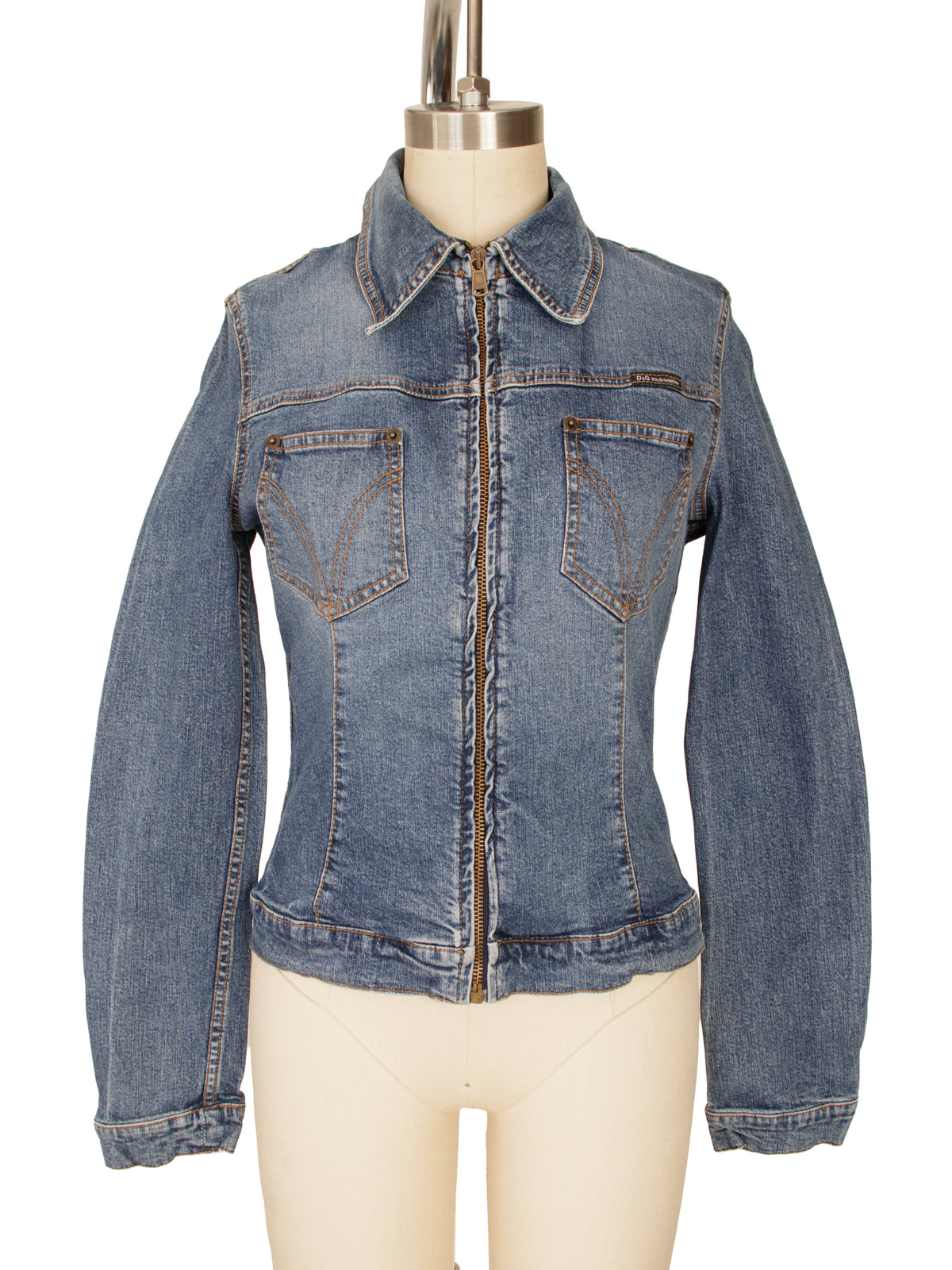 D&G Fitted Denim Zip Jacket