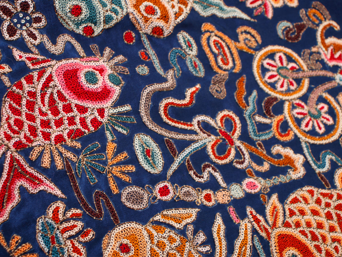 1930s Chinese Silk Embroidered Robe