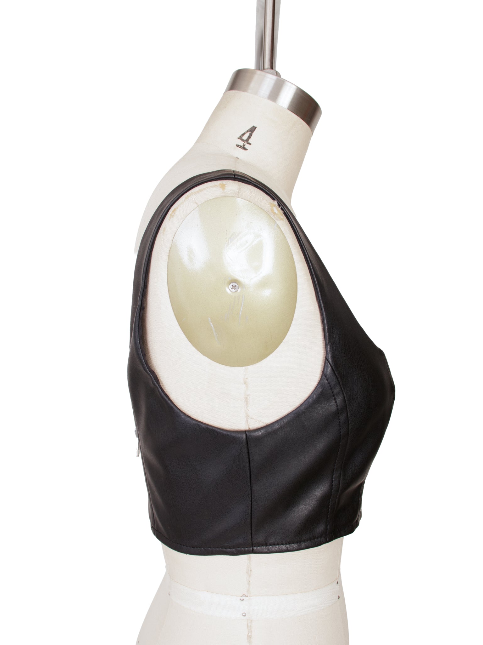 Staud Faux Leather Bralette Top