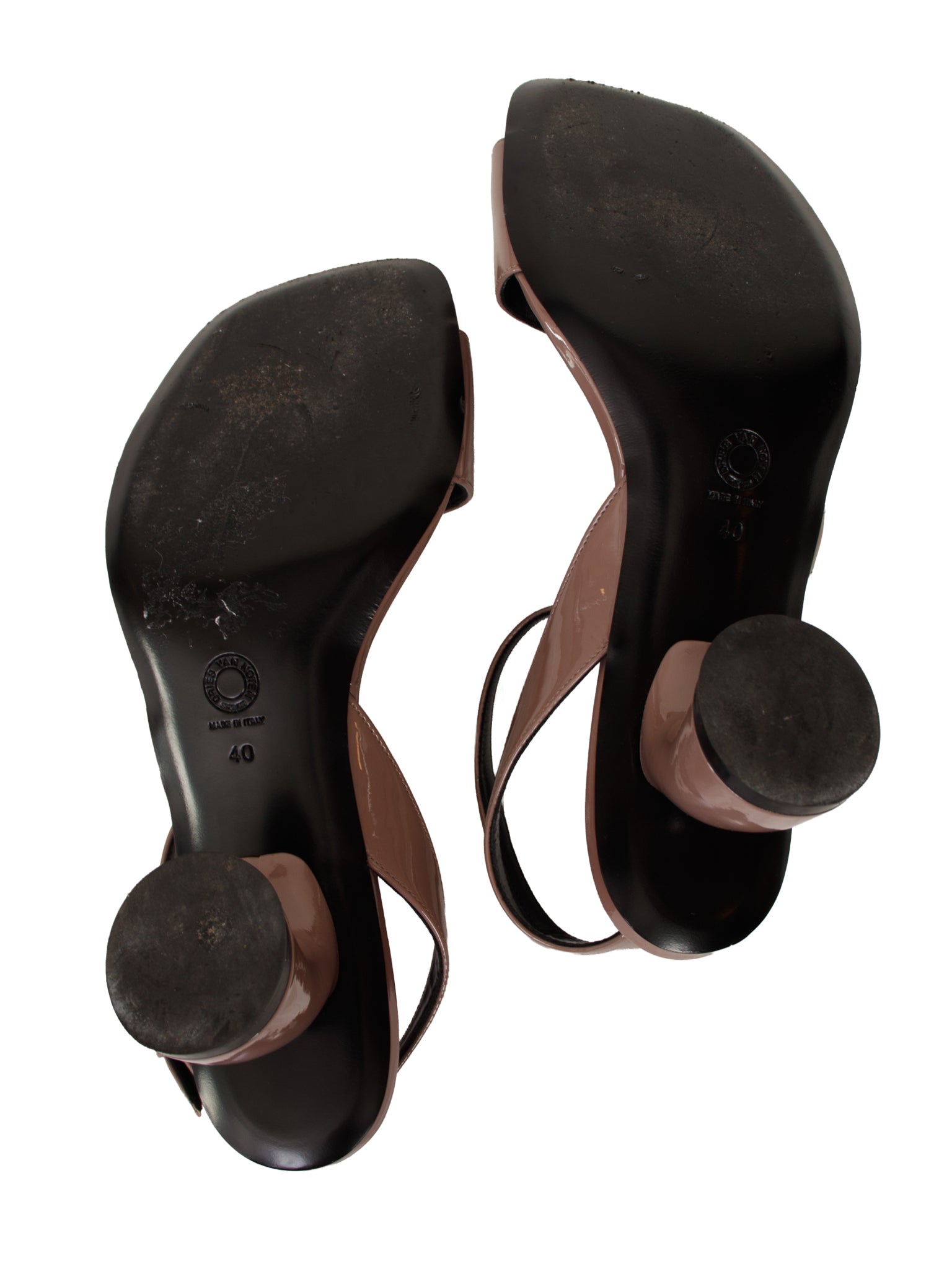 Dries Van Noten Patent Leather Sculptural Sandals