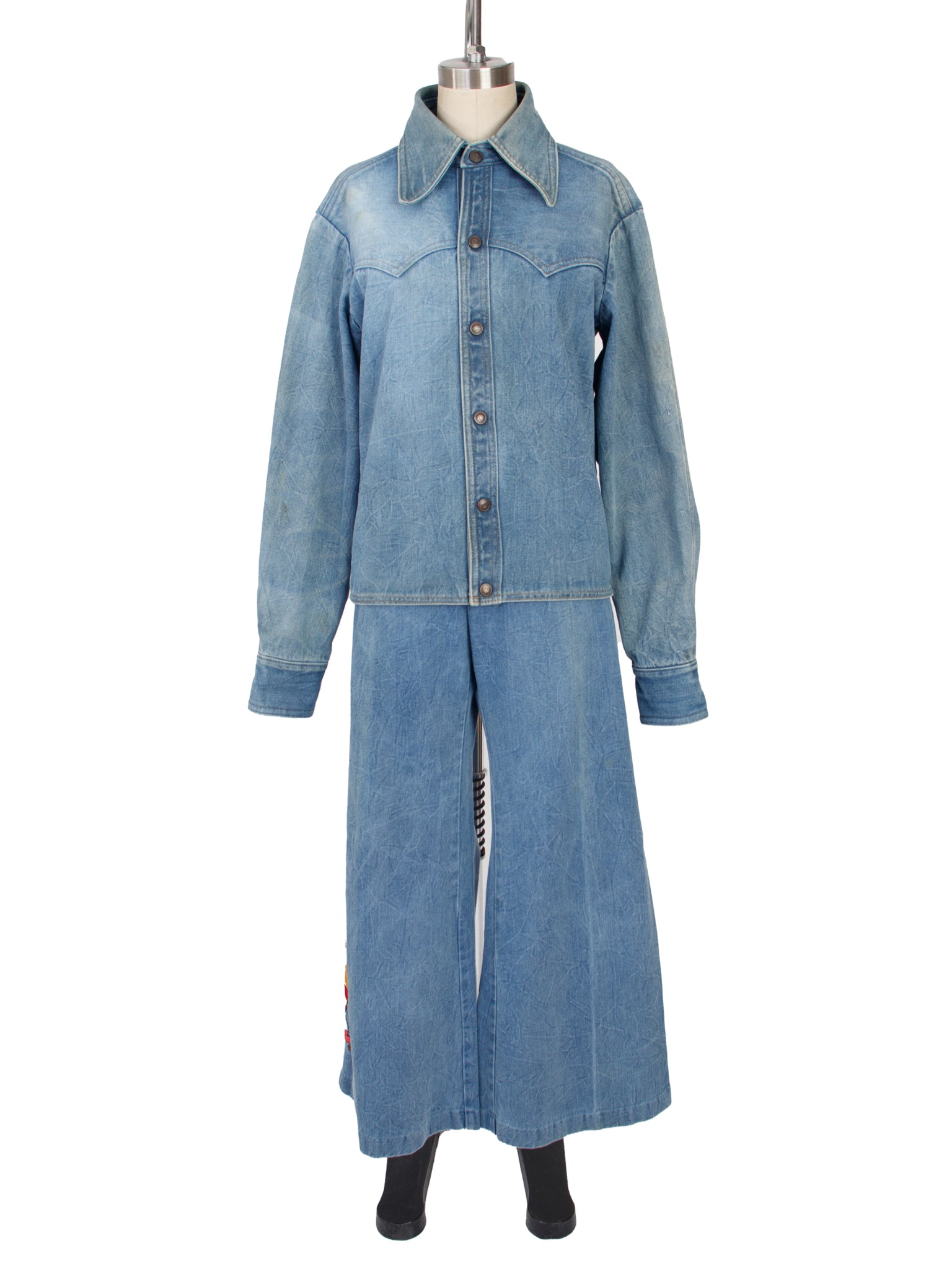 Antonio Guissepe Yosemite Sam Denim Embroidered Pant Set