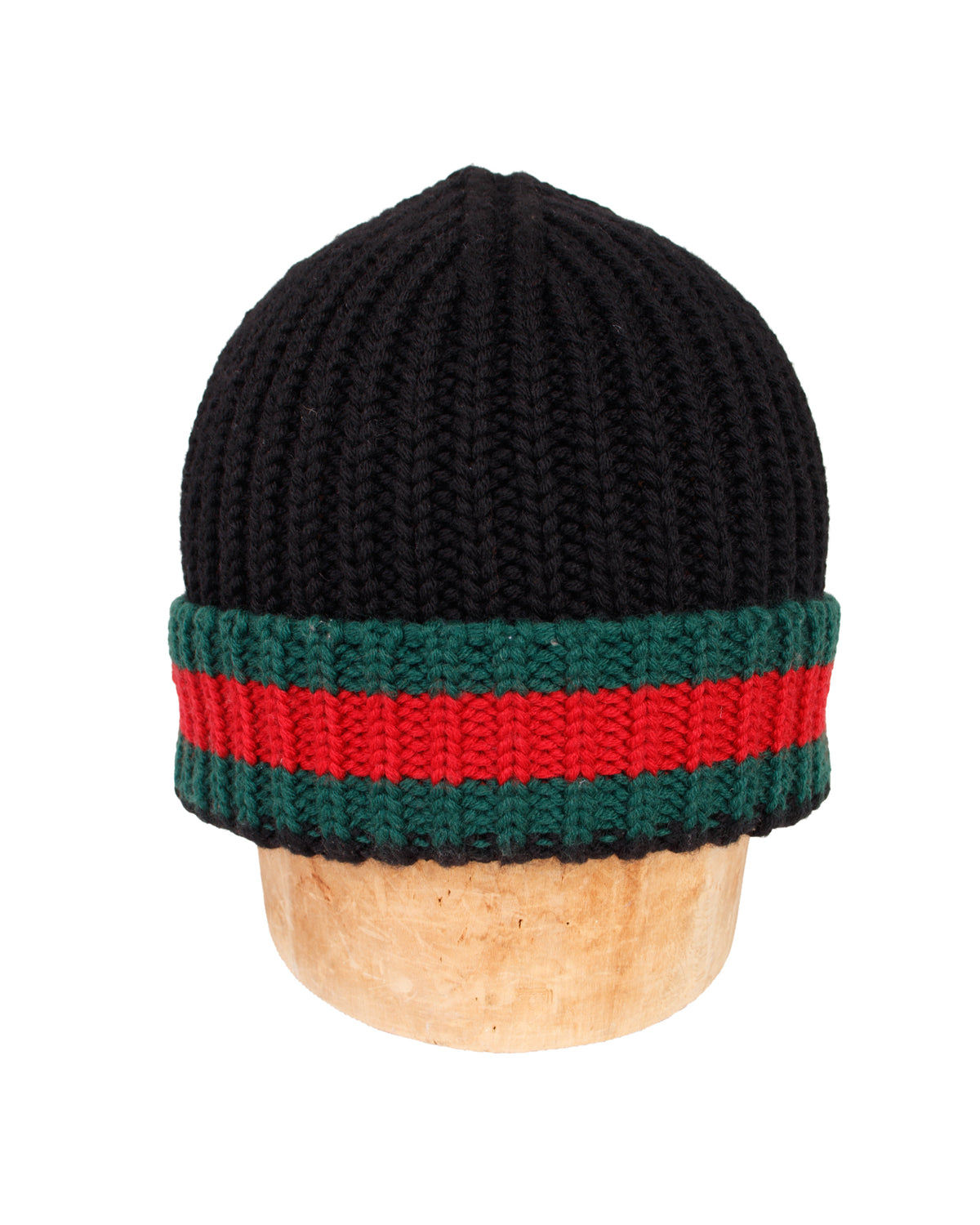 Gucci Wool Web Rib Knit Beanie