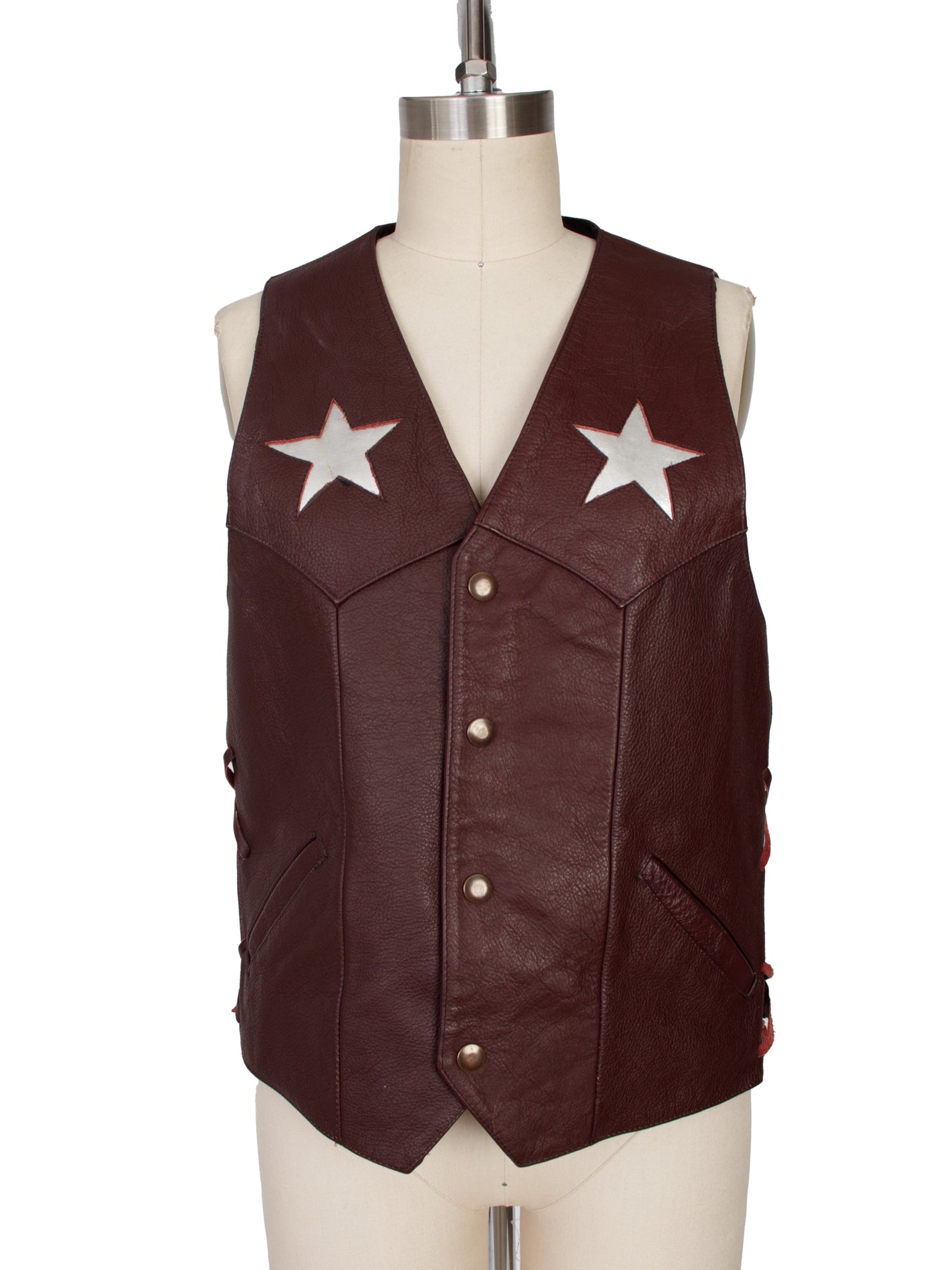 Handmade Leather Laser Cut Star Vest