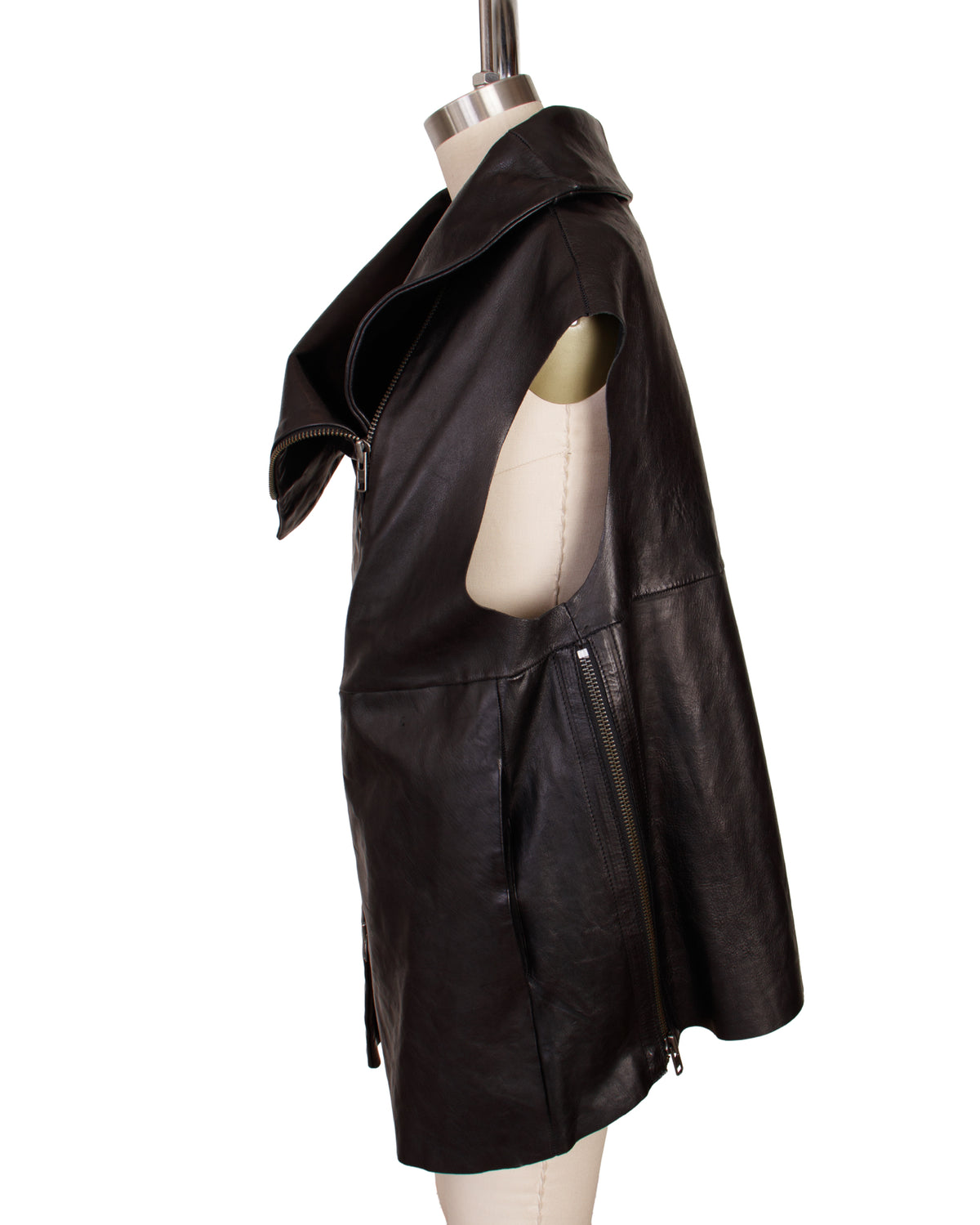 Ivan Grundahl Leather Multi-Zip Vest*