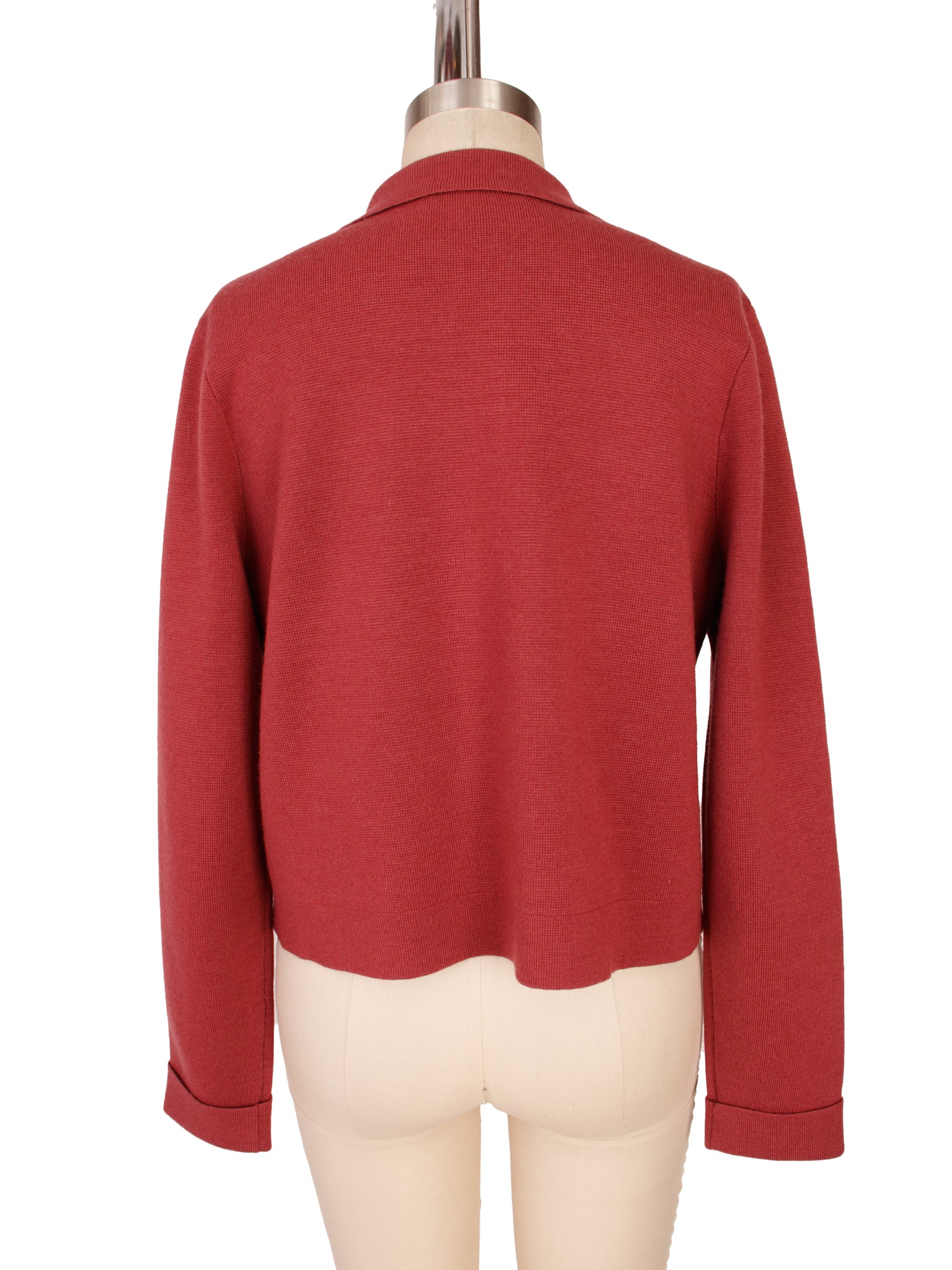 Sezane Merino Wool Jersey Knit Cardigan