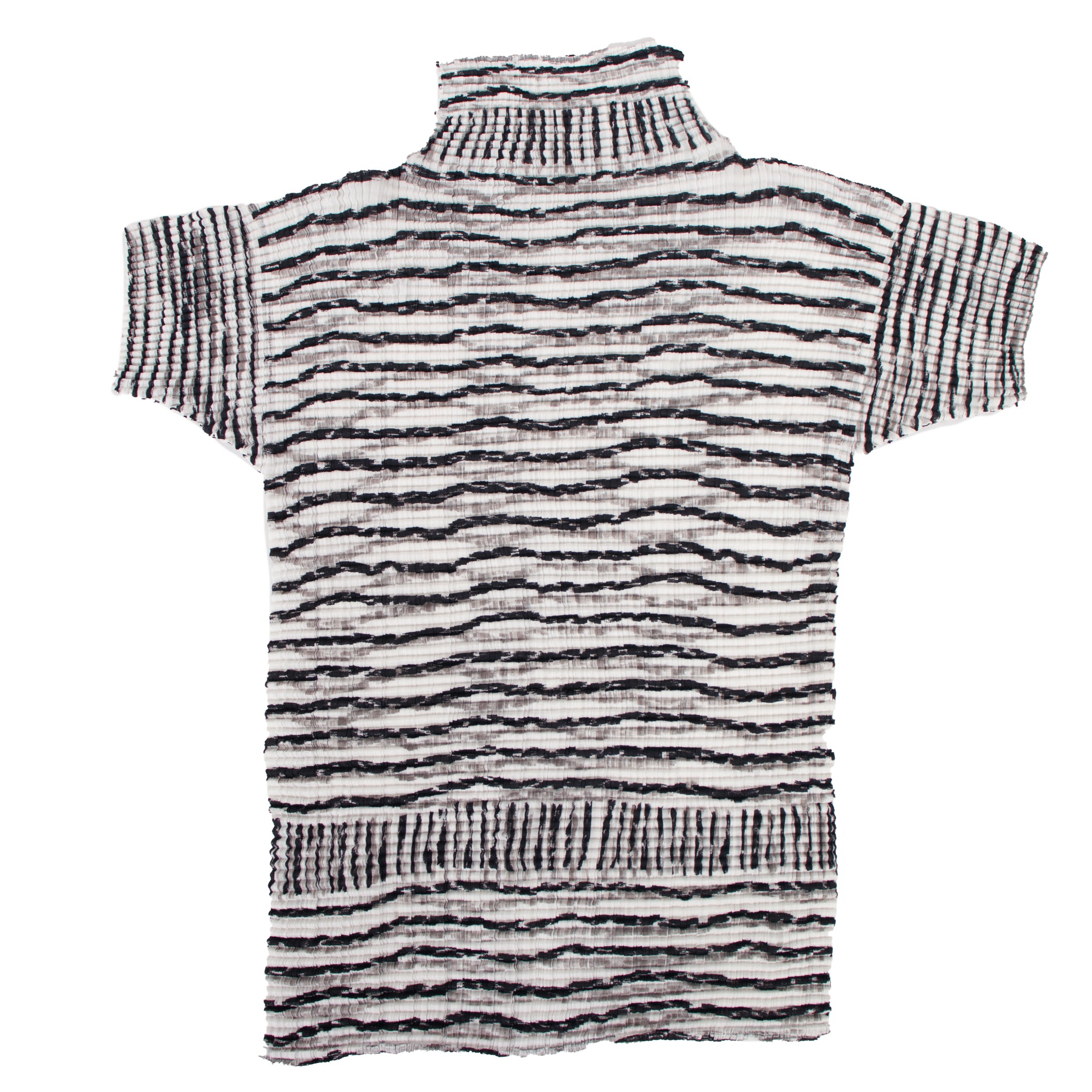 2008 Issey Miyake Paint Stripe Plisse Top