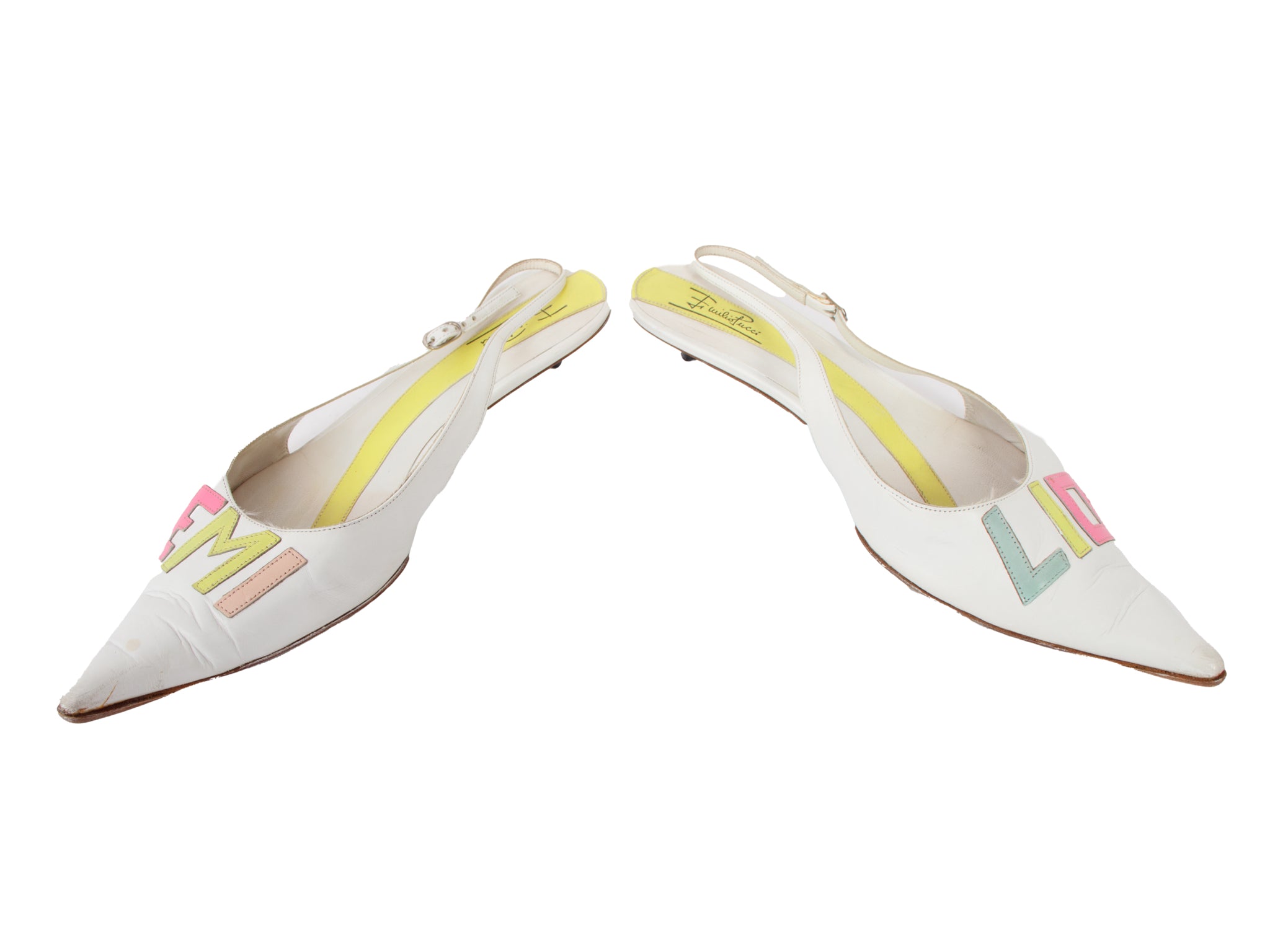 Emilio Pucci Logo Kitten Heels