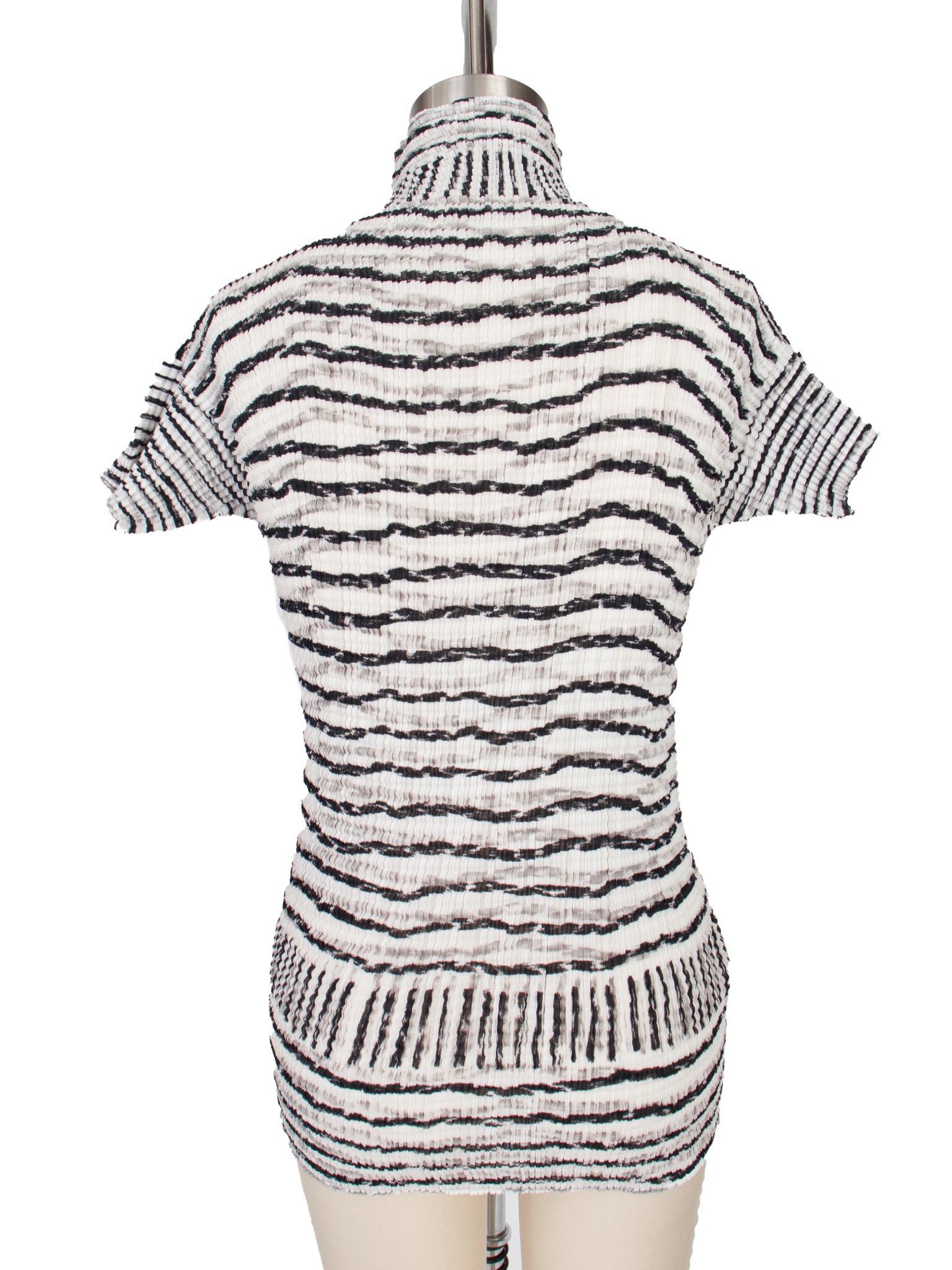 2008 Issey Miyake Paint Stripe Plisse Top