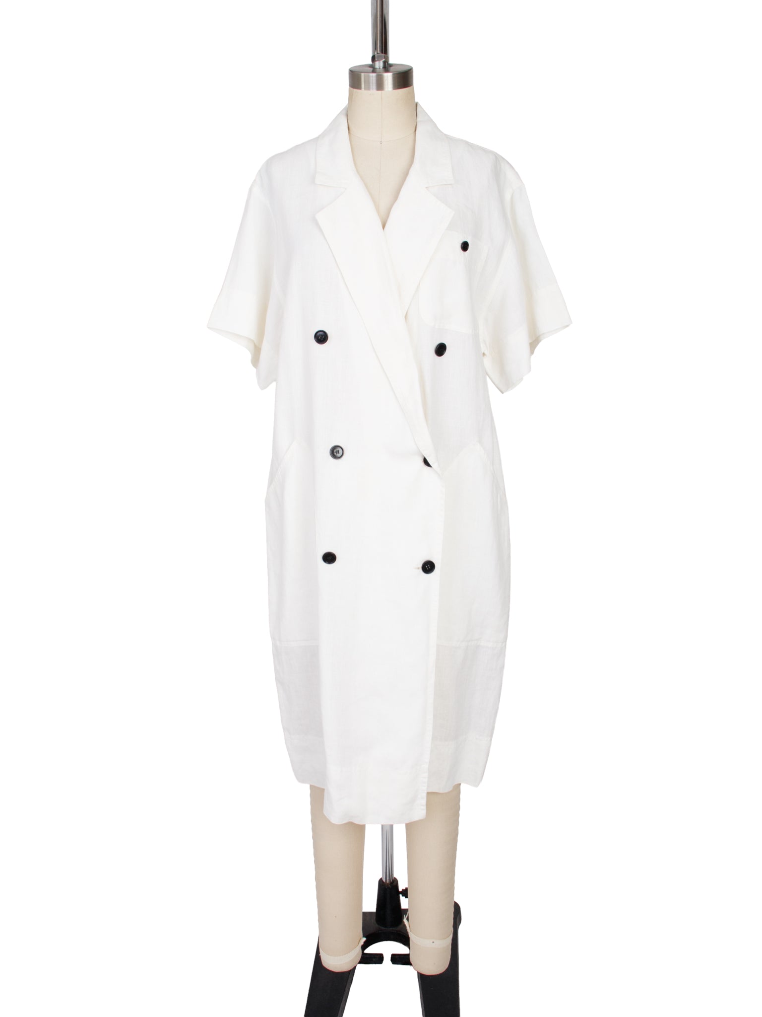 Moschino Linen Double-Breasted Shirtdress