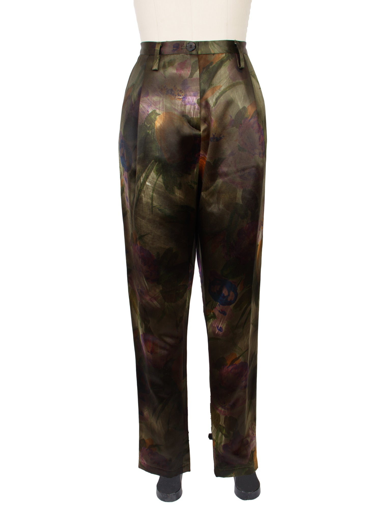 Dries Van Noten Silk & Cotton Floral Print Trousers – Mercy Vintage